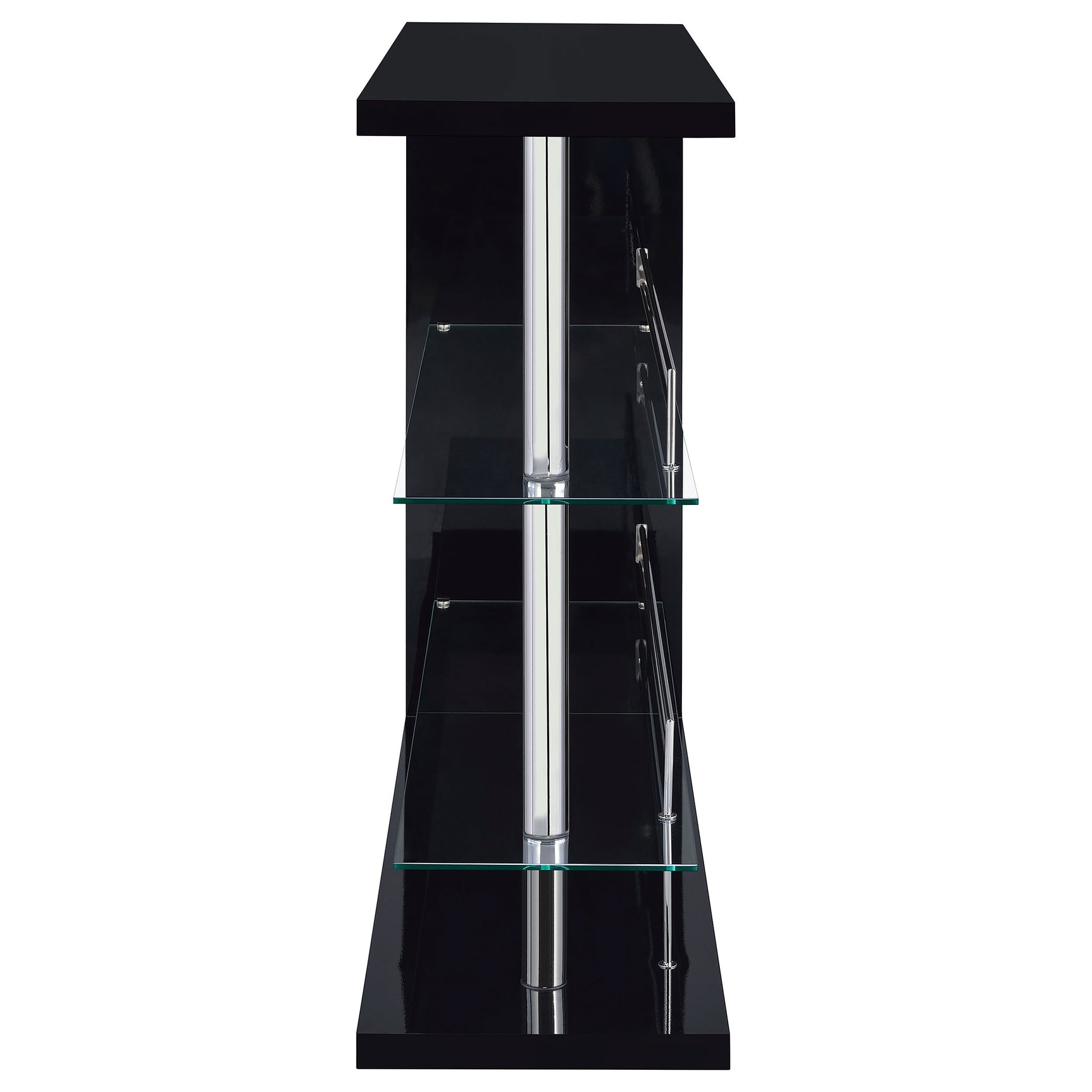Prescott Rectangular Home Wine Table Black High Gloss - Tampa Furniture Outlet