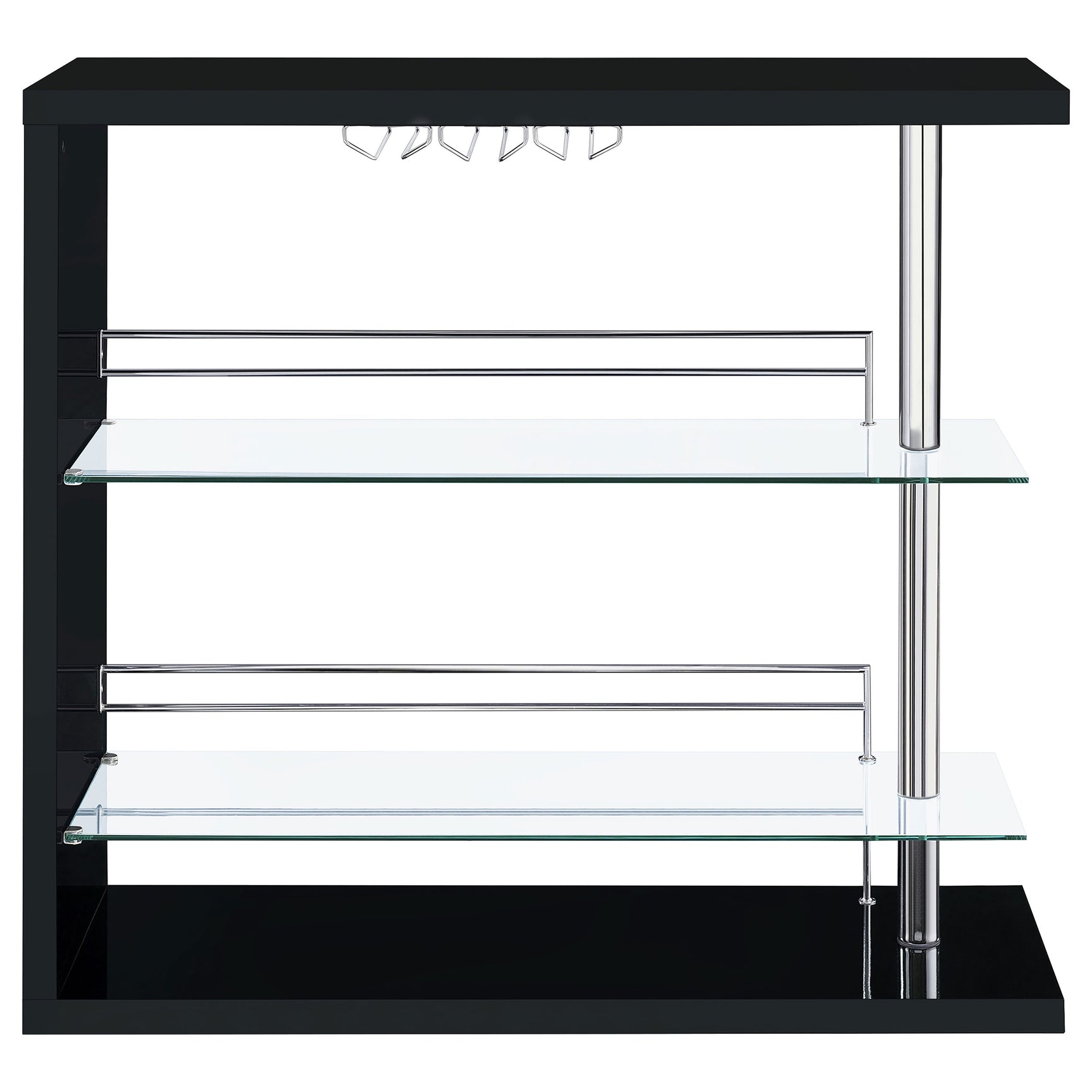 Prescott Rectangular Home Wine Table Black High Gloss - Tampa Furniture Outlet