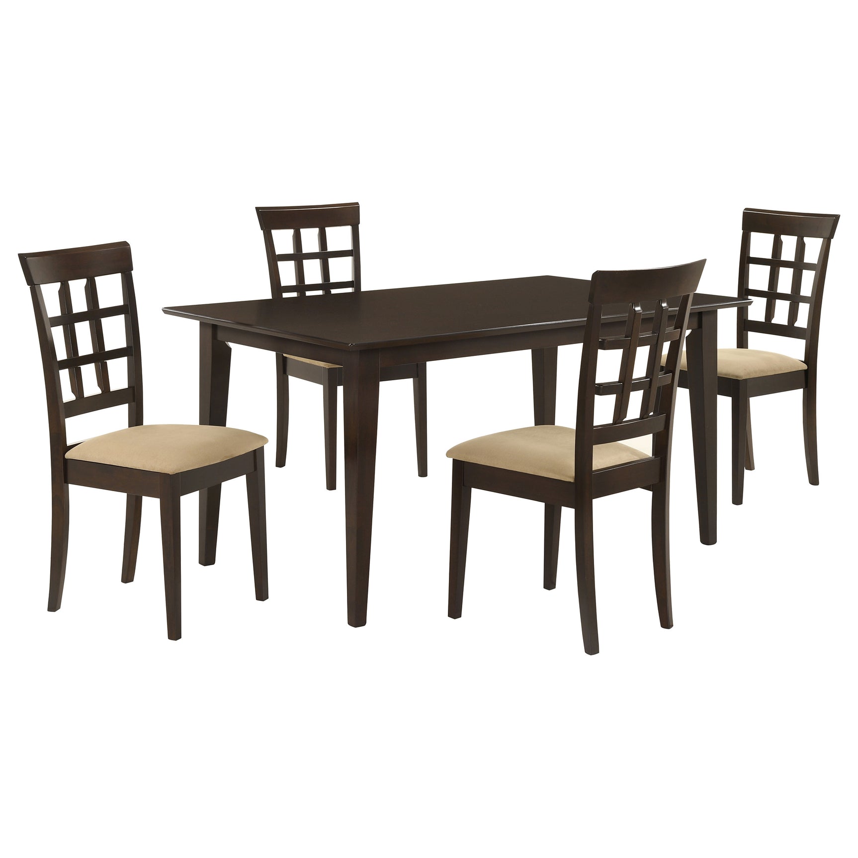 Gabriel 5-piece Rectangular 59-inch Dining Set Cappuccino - Tampa Furniture Outlet