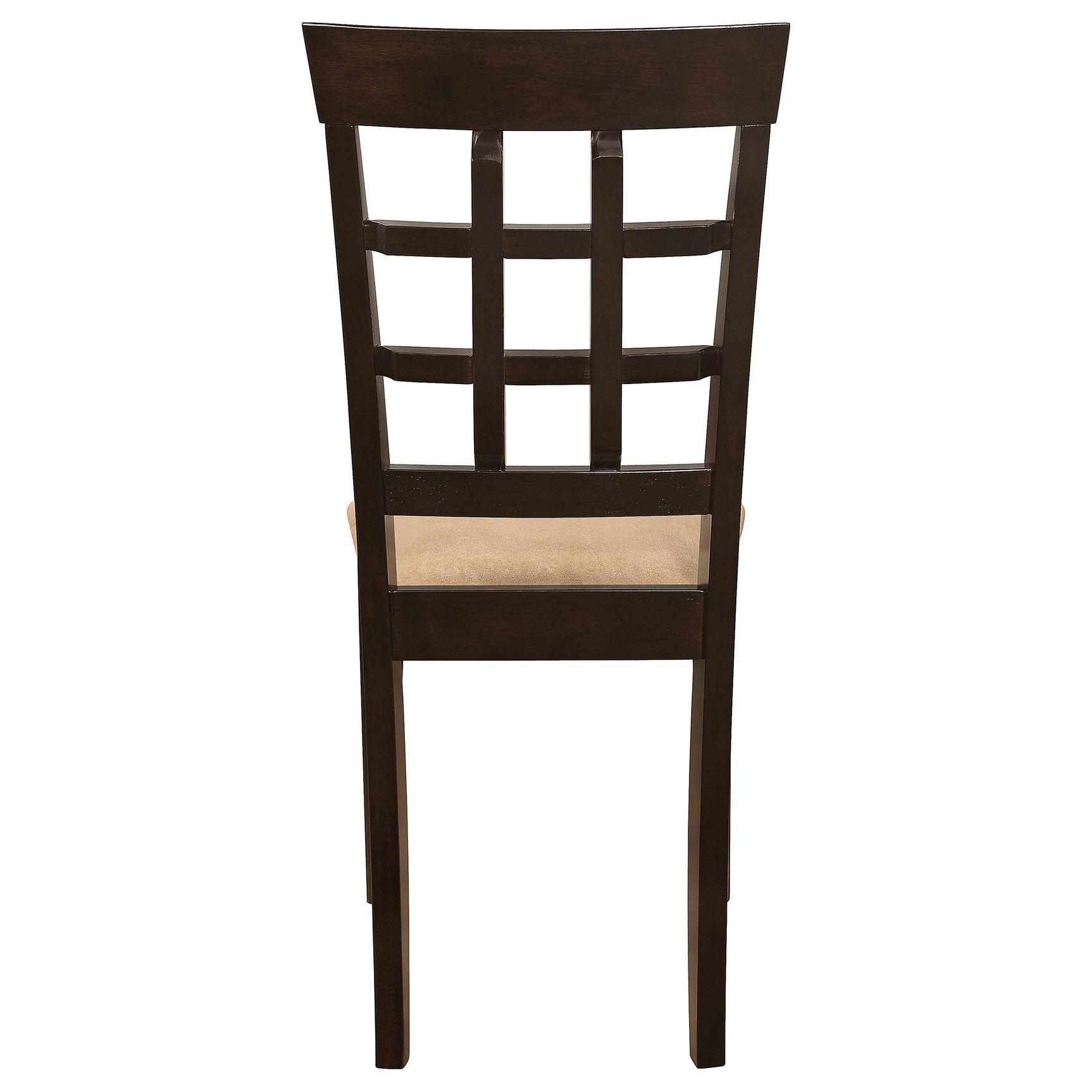 Gabriel Lattice Back Dining Side Chair Cappuccino (Set of 2) - Tampa Furniture Outlet