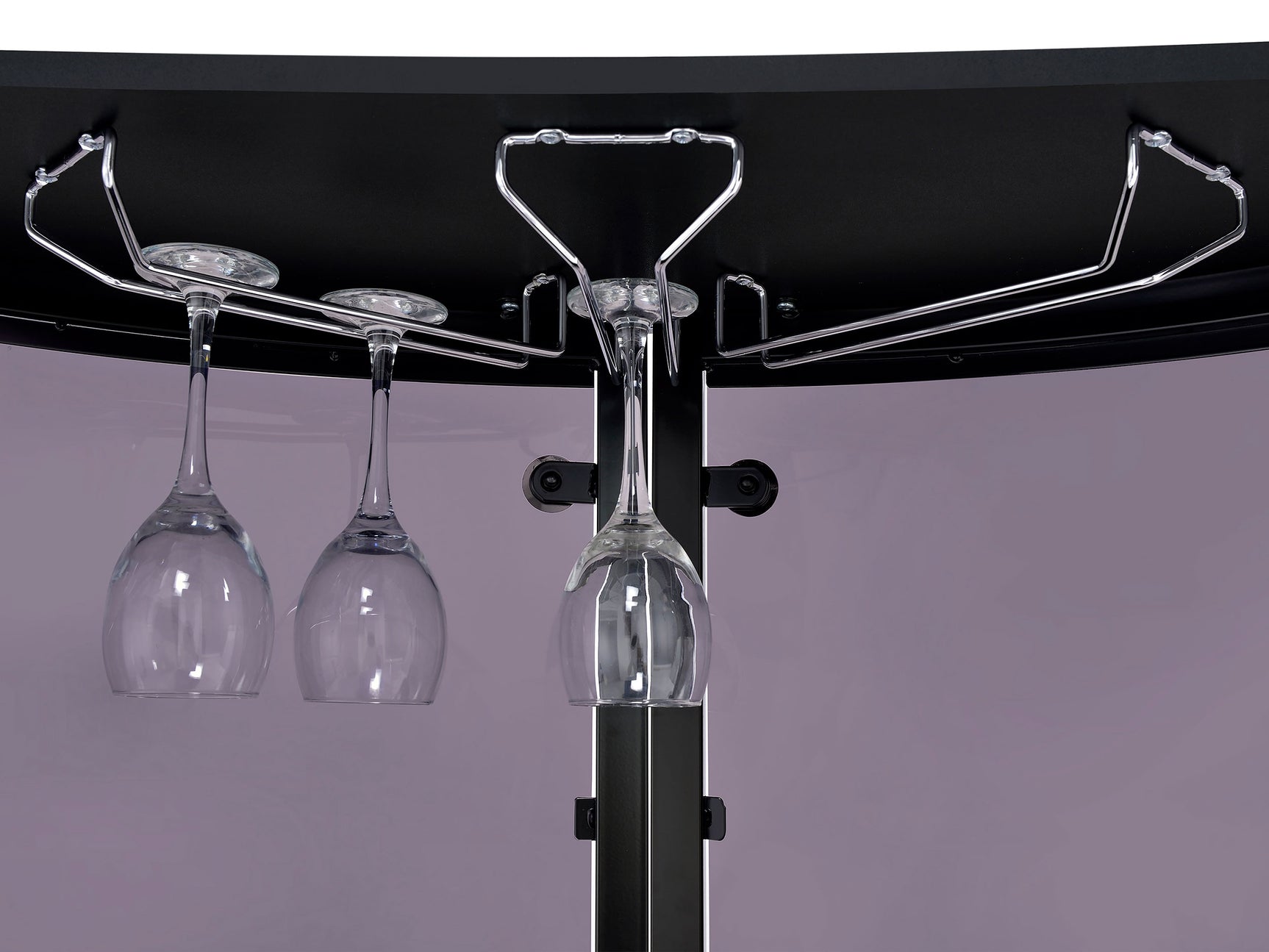 Amarillo Freestanding Glass Top Home Bar Wine Cabinet Black - Tampa Furniture Outlet
