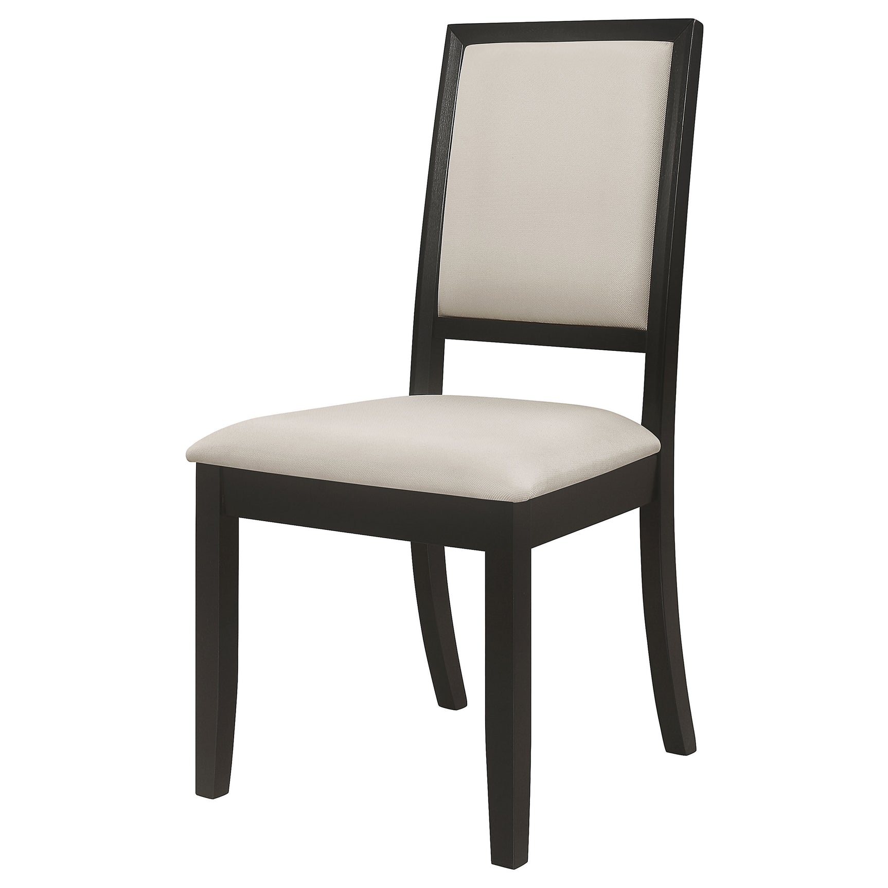 Louise Upholstered Wood Dining Side Chair Black (Set of 2) - Tampa Furniture Outlet