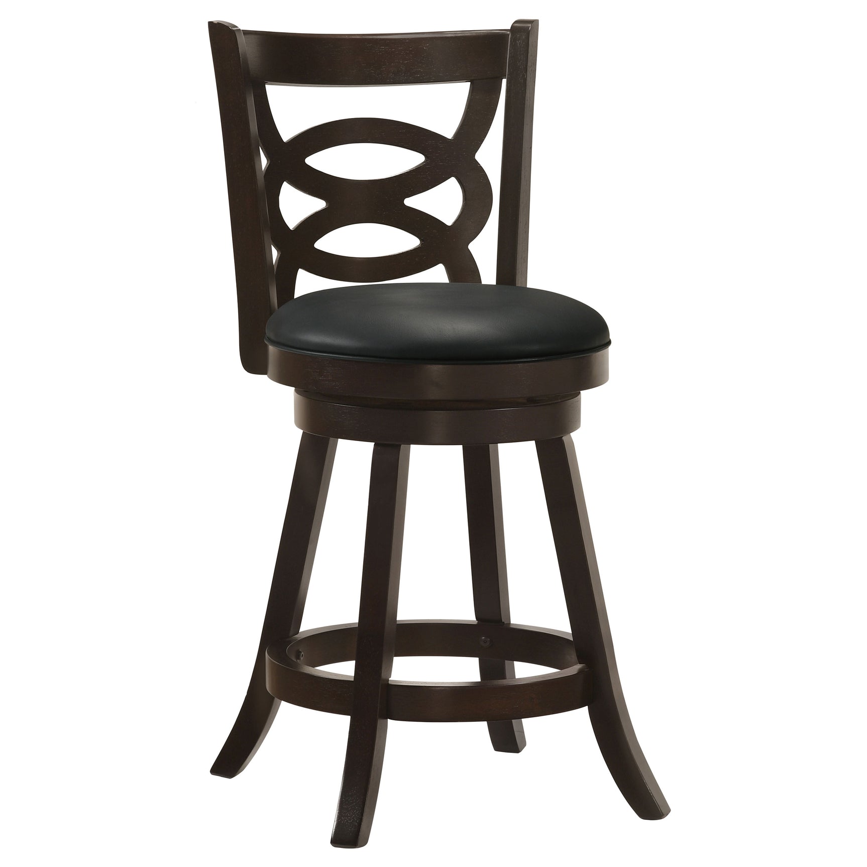 Calecita Wood Swivel Counter Stool Cappuccino (Set of 2) - Tampa Furniture Outlet