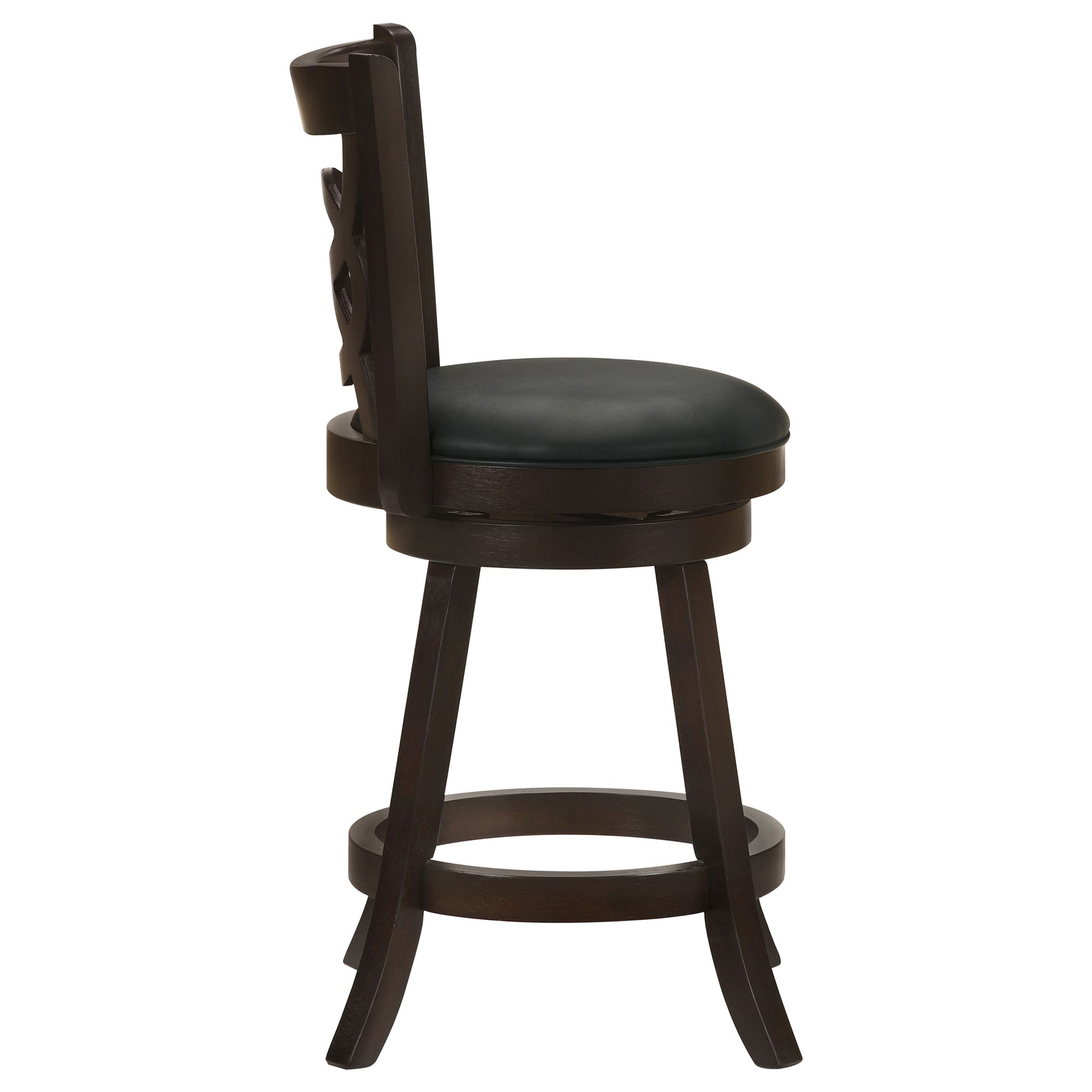 Calecita Wood Swivel Counter Stool Cappuccino (Set of 2) - Tampa Furniture Outlet