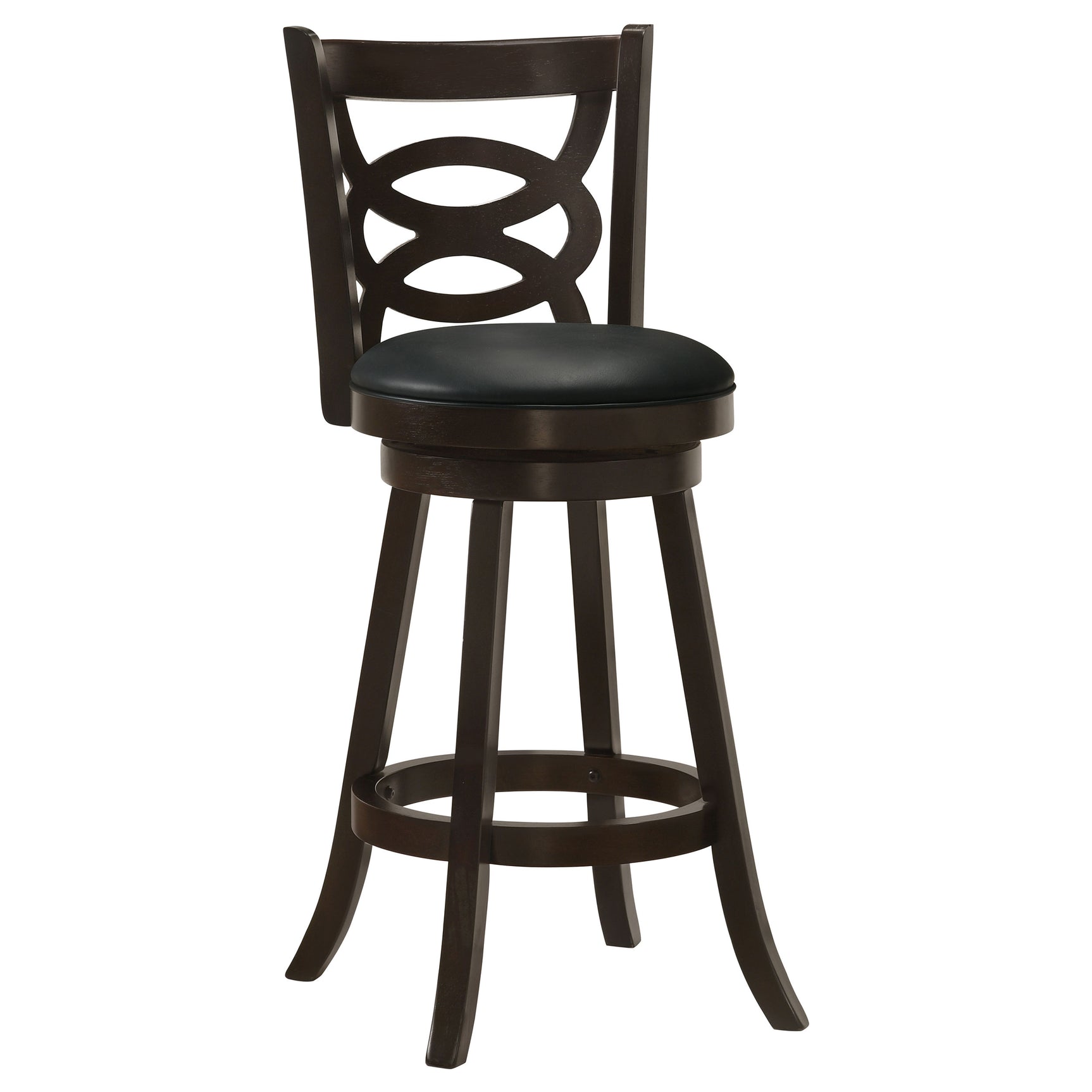 Calecita Wood Swivel Bar Chair Cappuccino (Set of 2) - Tampa Furniture Outlet