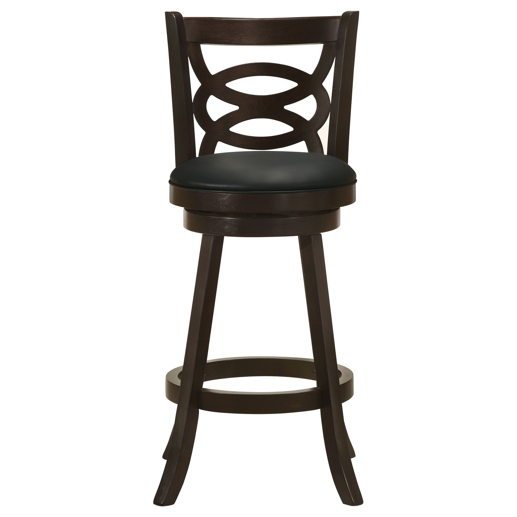 Calecita Wood Swivel Bar Chair Cappuccino (Set of 2) - Tampa Furniture Outlet