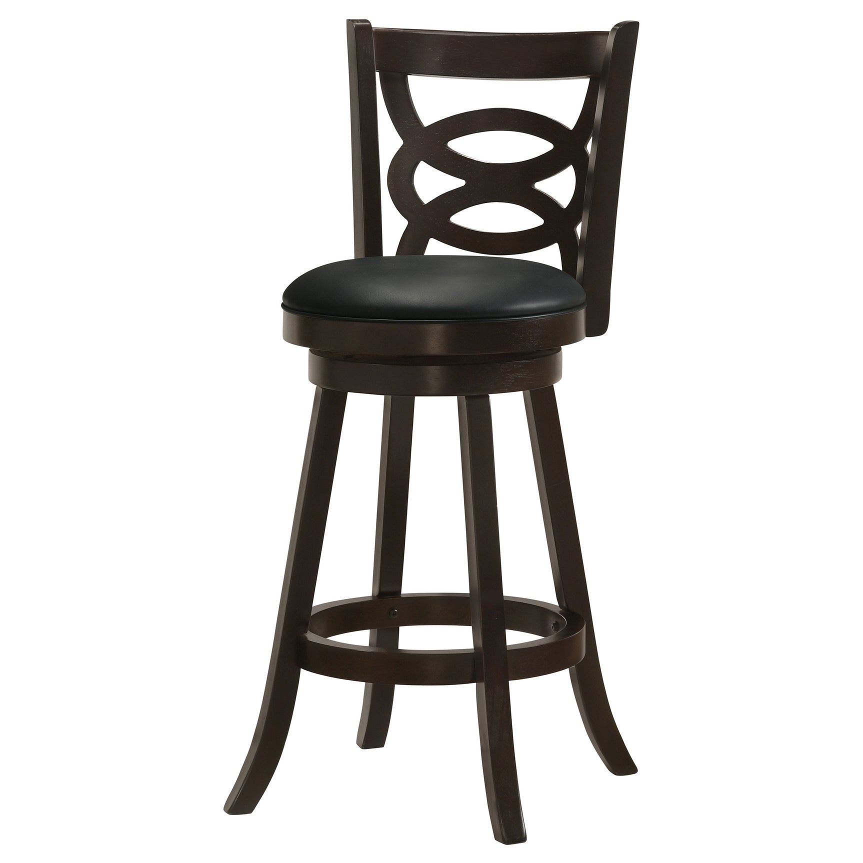 Calecita Wood Swivel Bar Chair Cappuccino (Set of 2) - Tampa Furniture Outlet