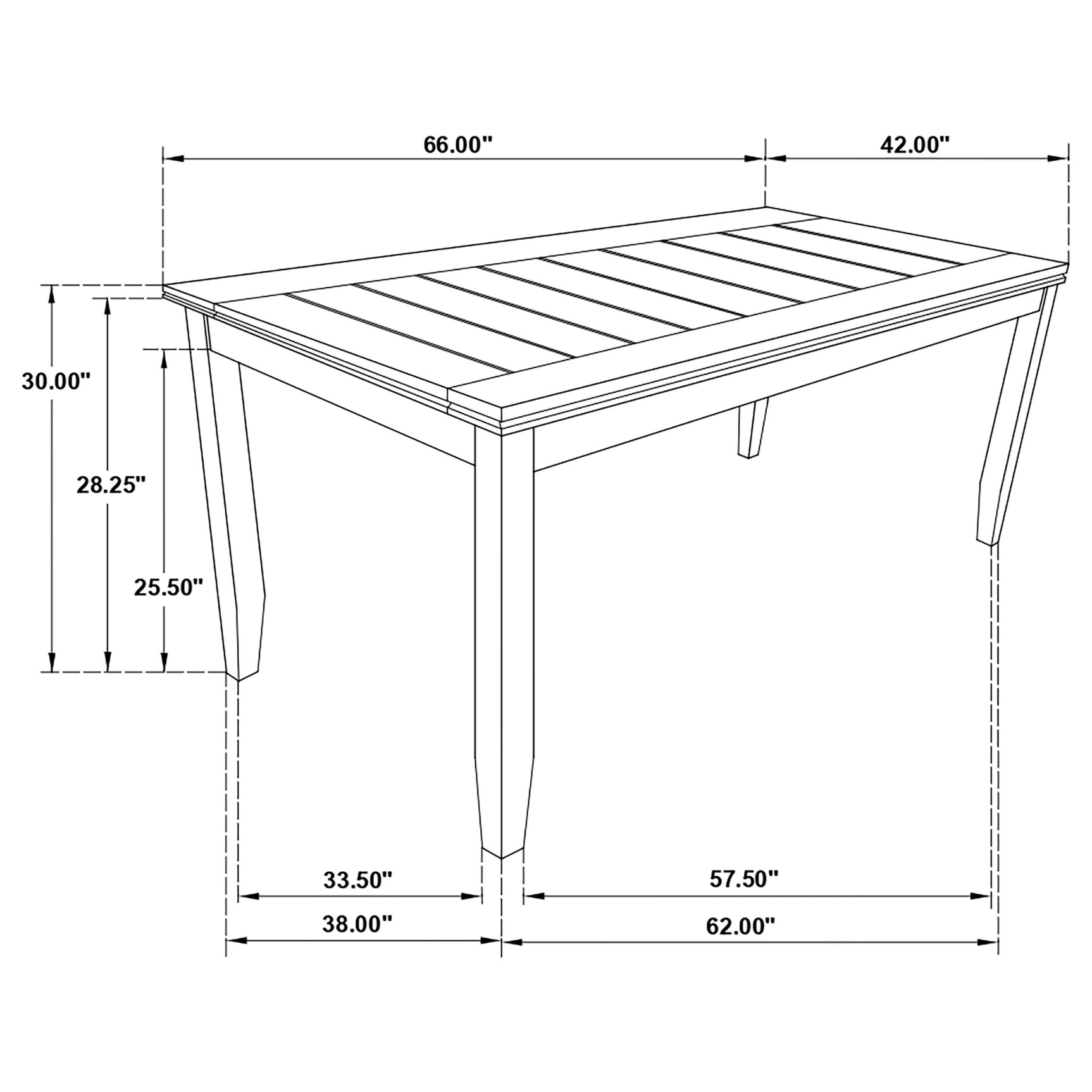 Dalila Rectangular 66-inch Wood Dining Table Cappuccino - Tampa Furniture Outlet
