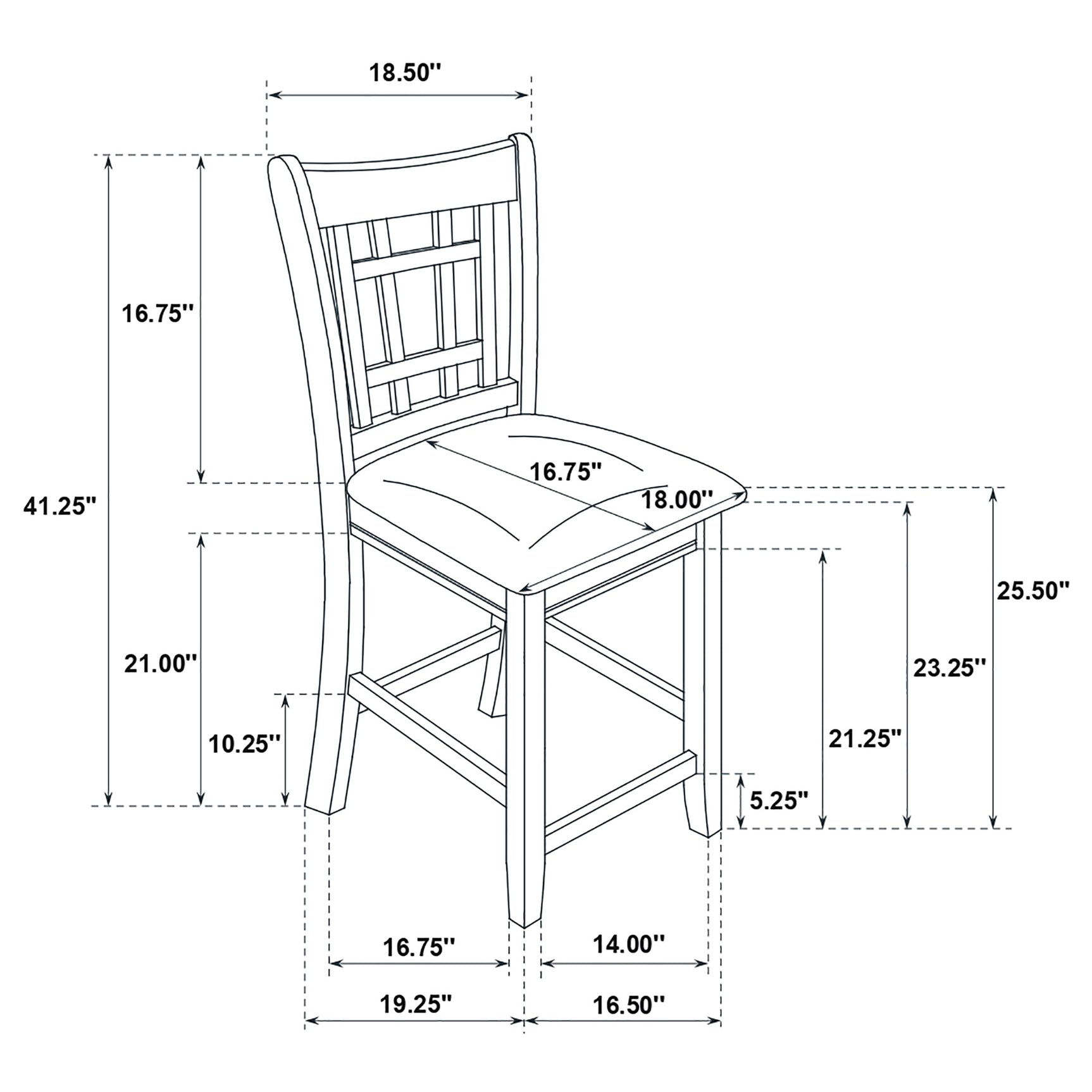 Lavon 5-piece Oval Counter Height Dining Set Espresso - Tampa Furniture Outlet
