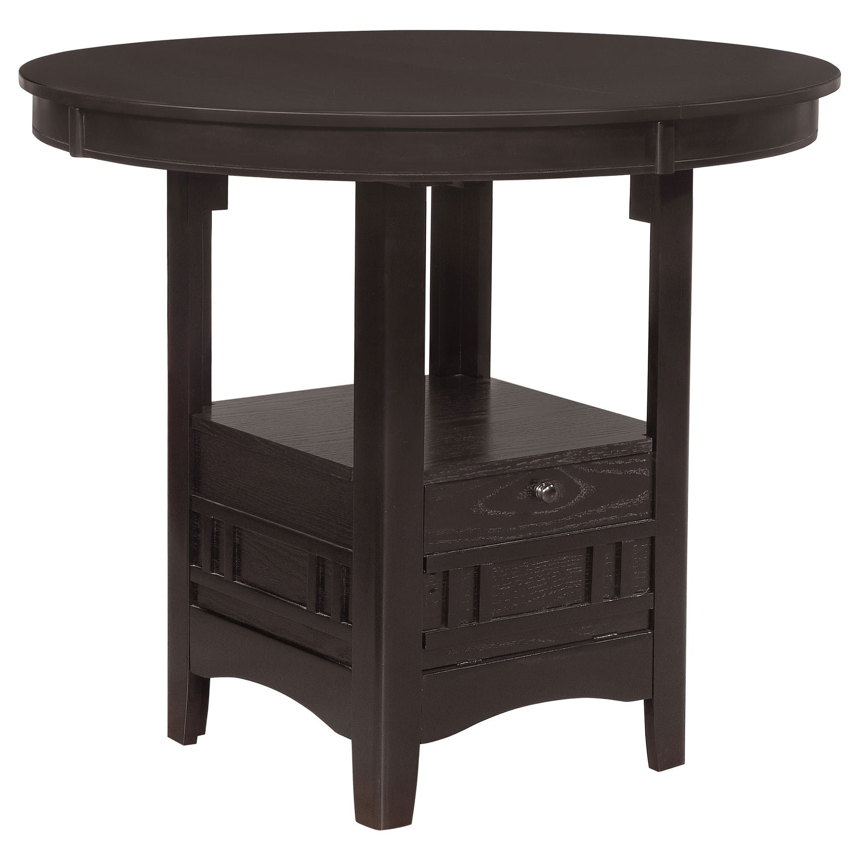 Lavon Oval 60-inch Counter Height Extension Dining Table Espresso - Tampa Furniture Outlet