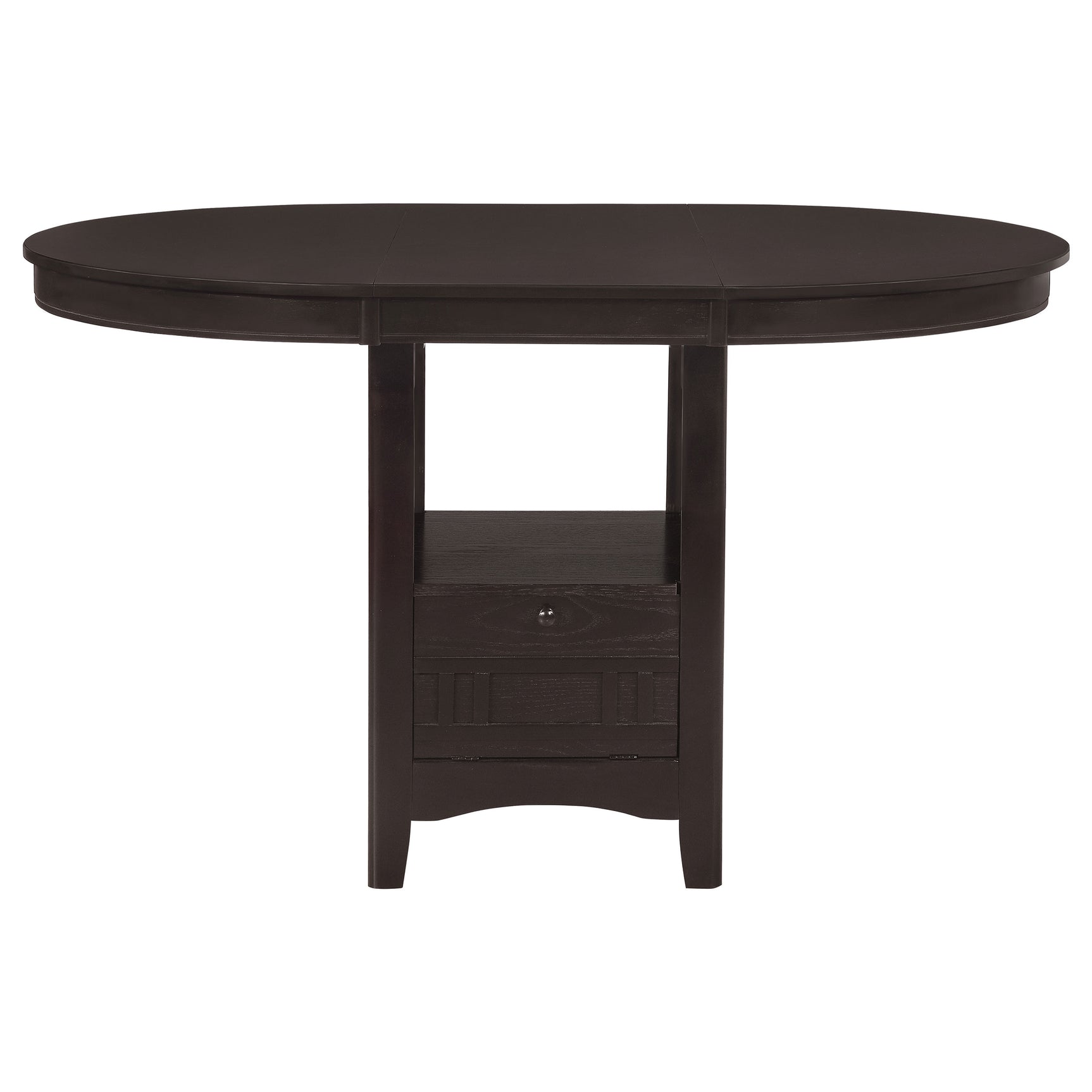 Lavon Oval 60-inch Counter Height Extension Dining Table Espresso - Tampa Furniture Outlet