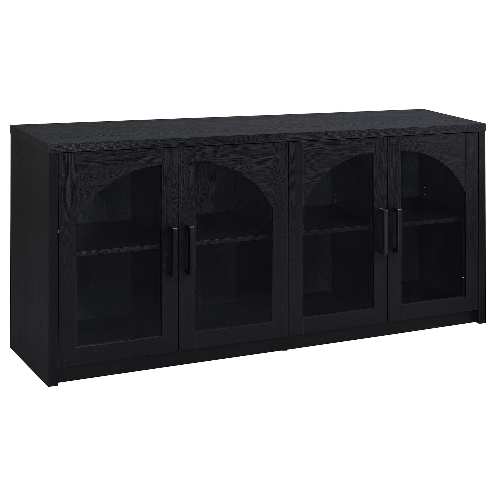Tampa Furniture Outlet - Coaster - Riva 4-door Dining Sideboard Buffet Storage Credenza Black - 103895