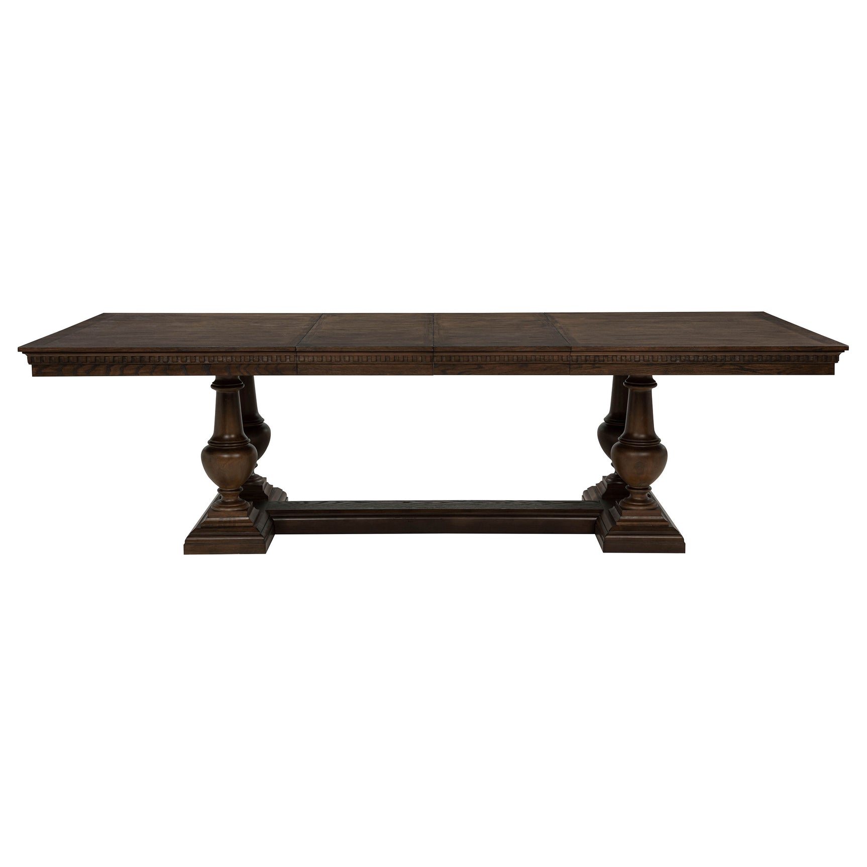 Ridgewell 7-piece Rectangular Trestle Dining Set Dark Oak