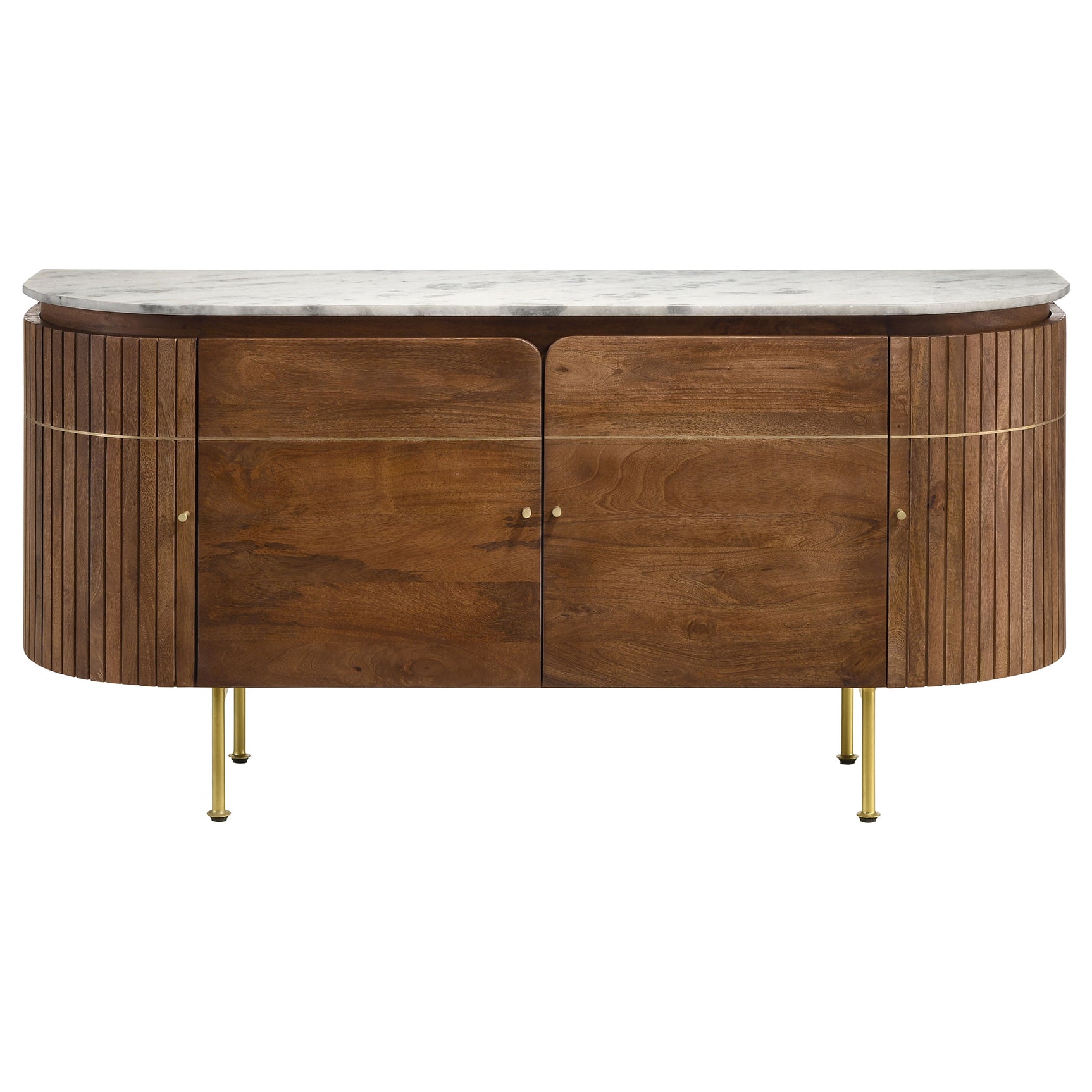 Ortega 4-door Marble Top Sideboard Buffet Cabinet Natural - Tampa Furniture Outlet