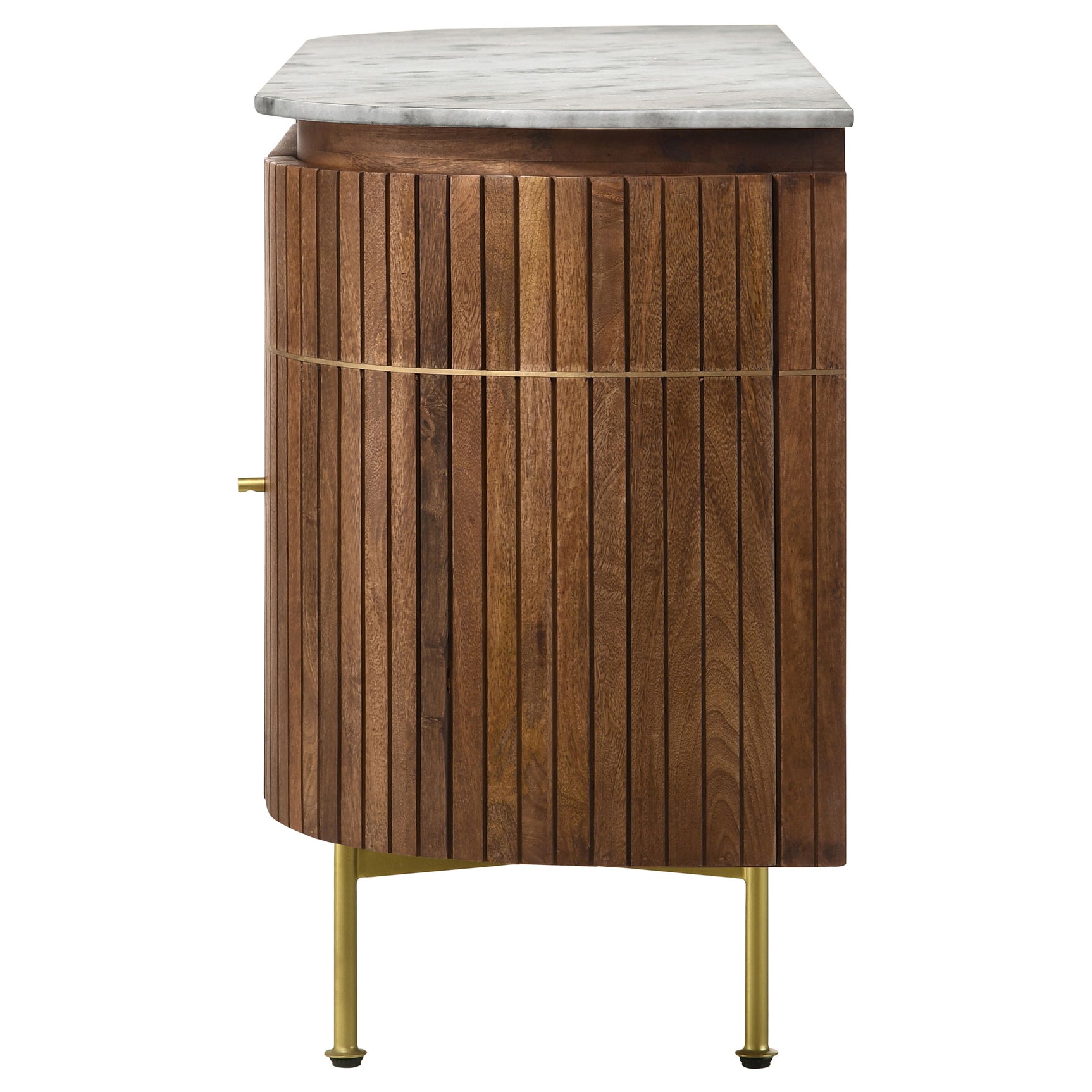 Ortega 4-door Marble Top Sideboard Buffet Cabinet Natural - Tampa Furniture Outlet