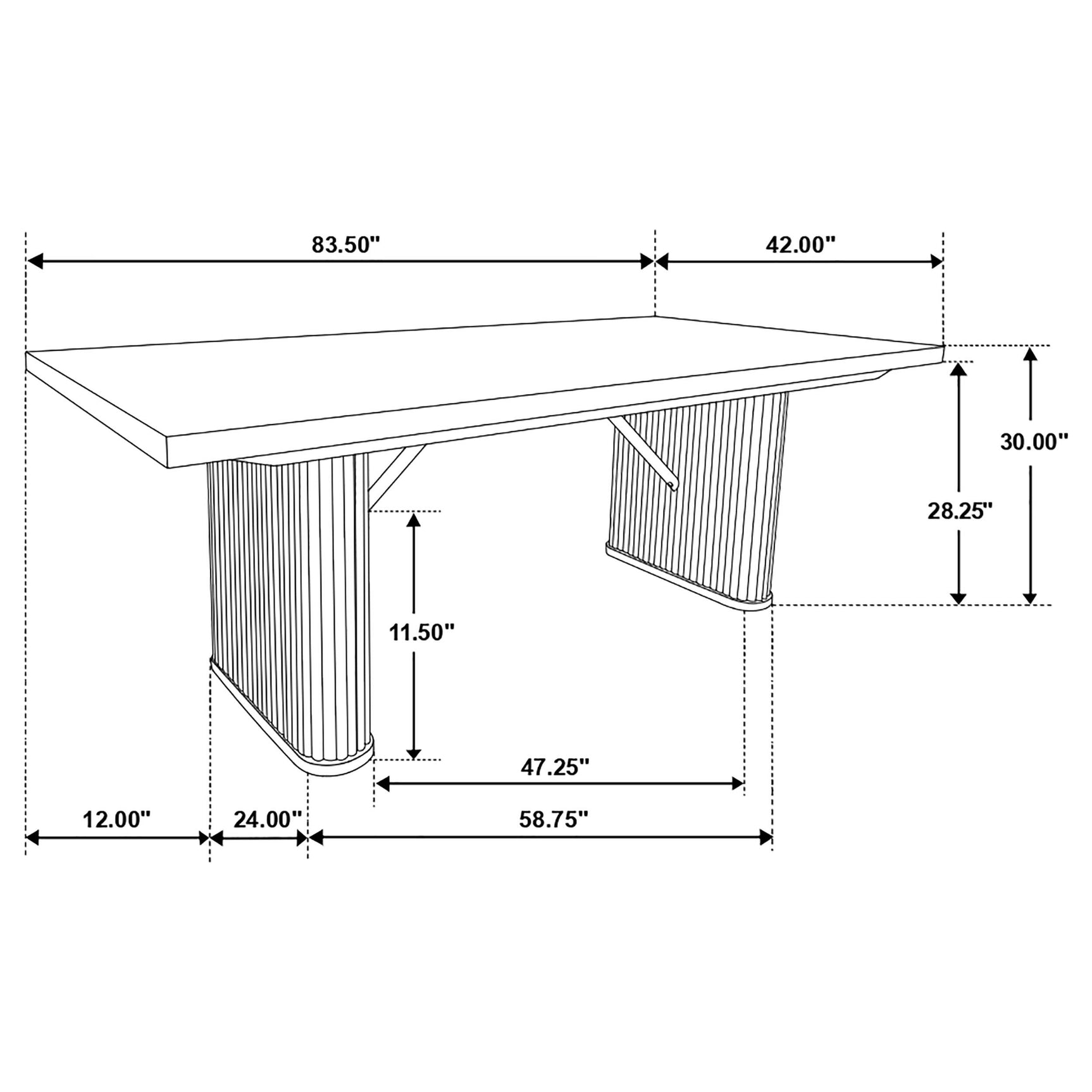 Catherine 7-piece Rectangular Dining Table Set Black - Tampa Furniture Outlet