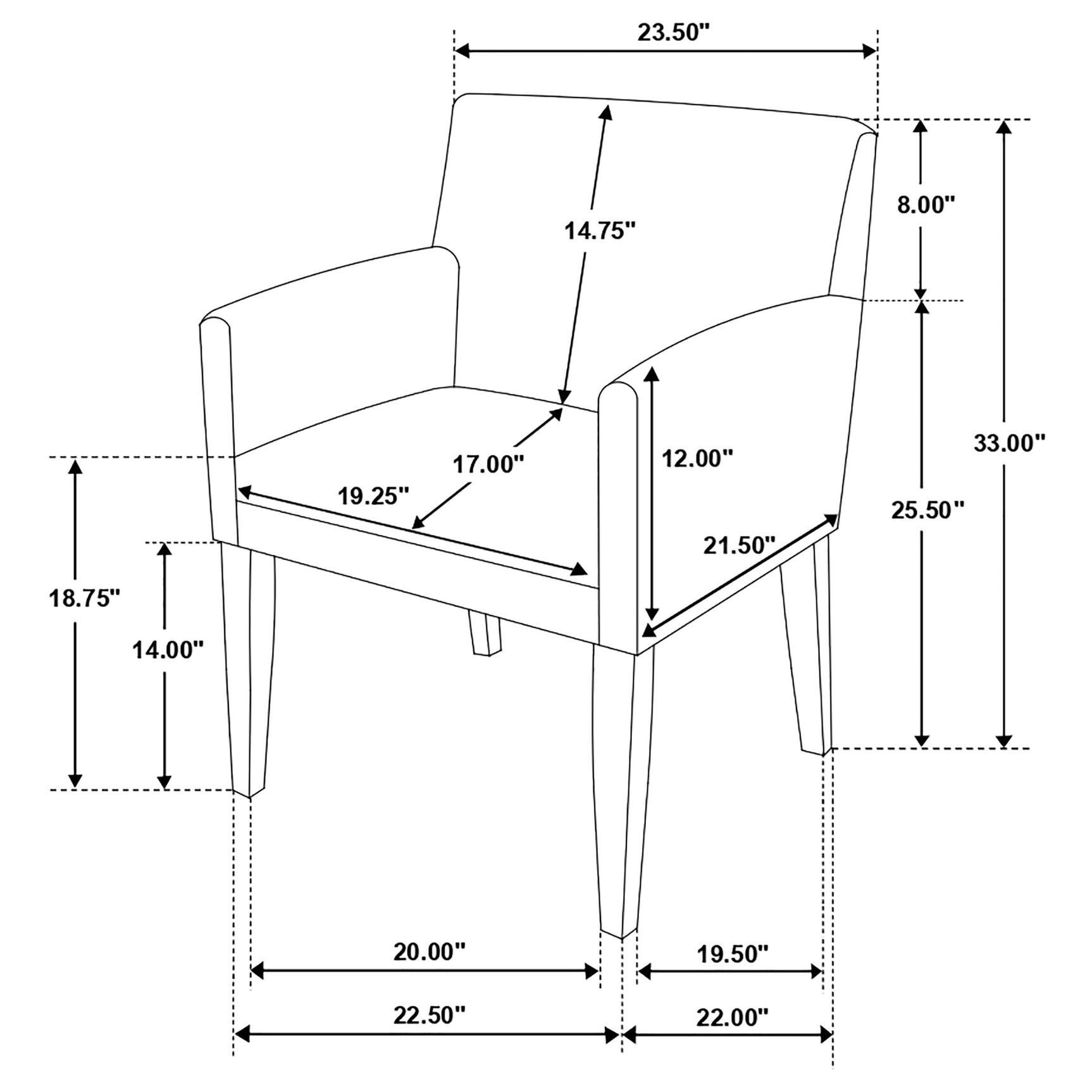 Catherine Upholstered Dining Arm Chair Grey (Set of 2) - Tampa Furniture Outlet