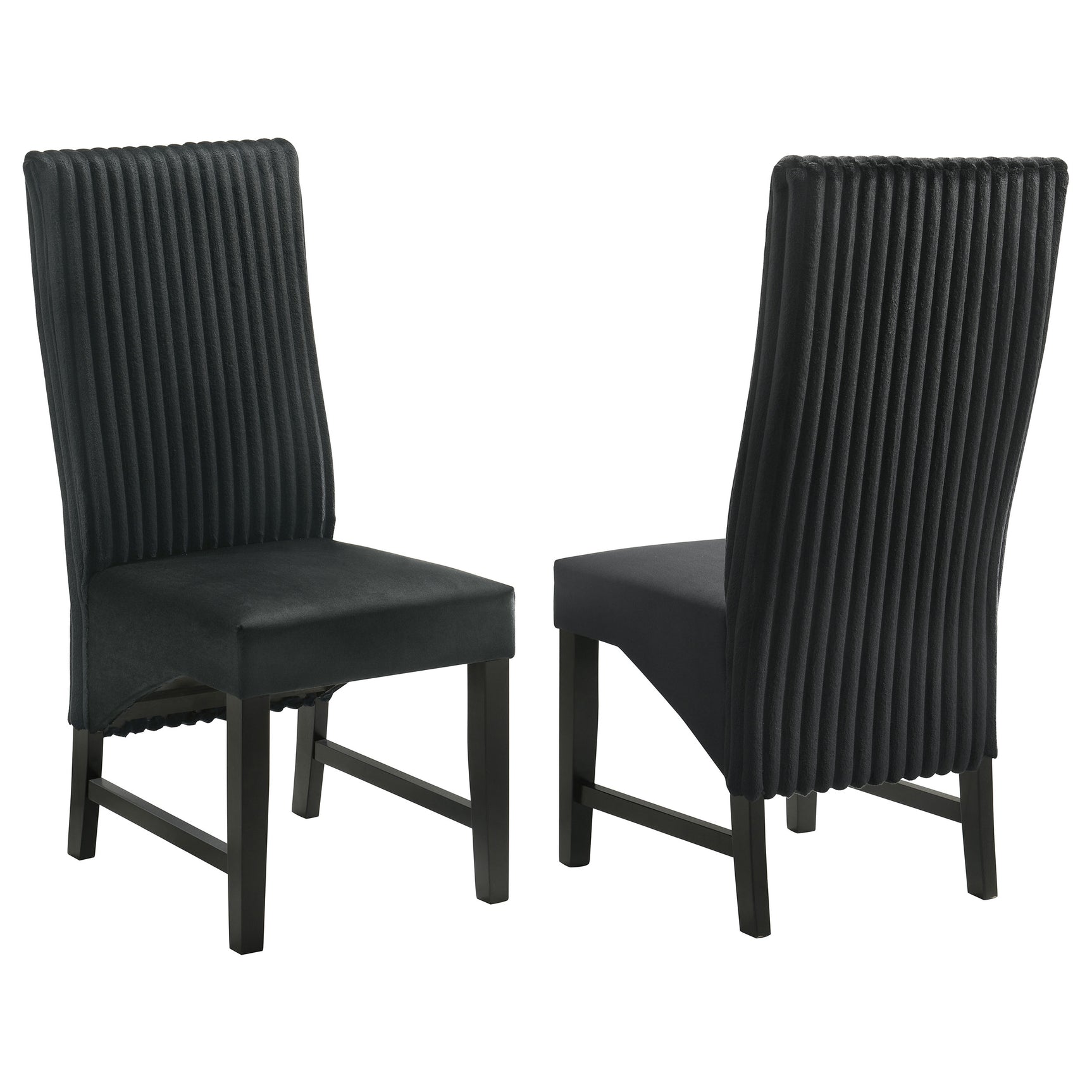 Tampa Furniture Outlet - Coaster - Barrand Upholstered Dining Side Chair Black (Set of 2) - 106387