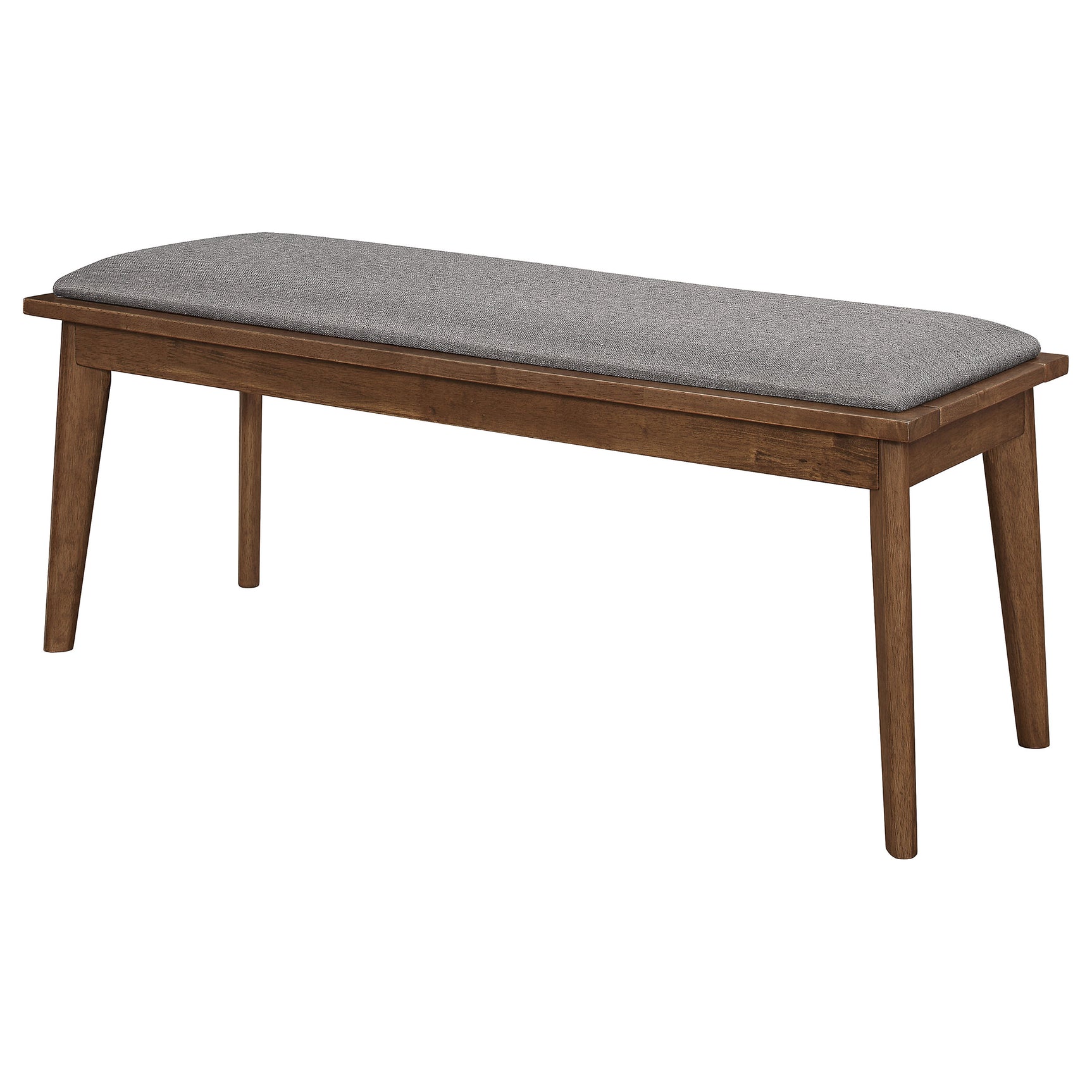 Alfredo Upholstered Dining Bench Grey and Natural Walnut - Tampa Furniture Outlet