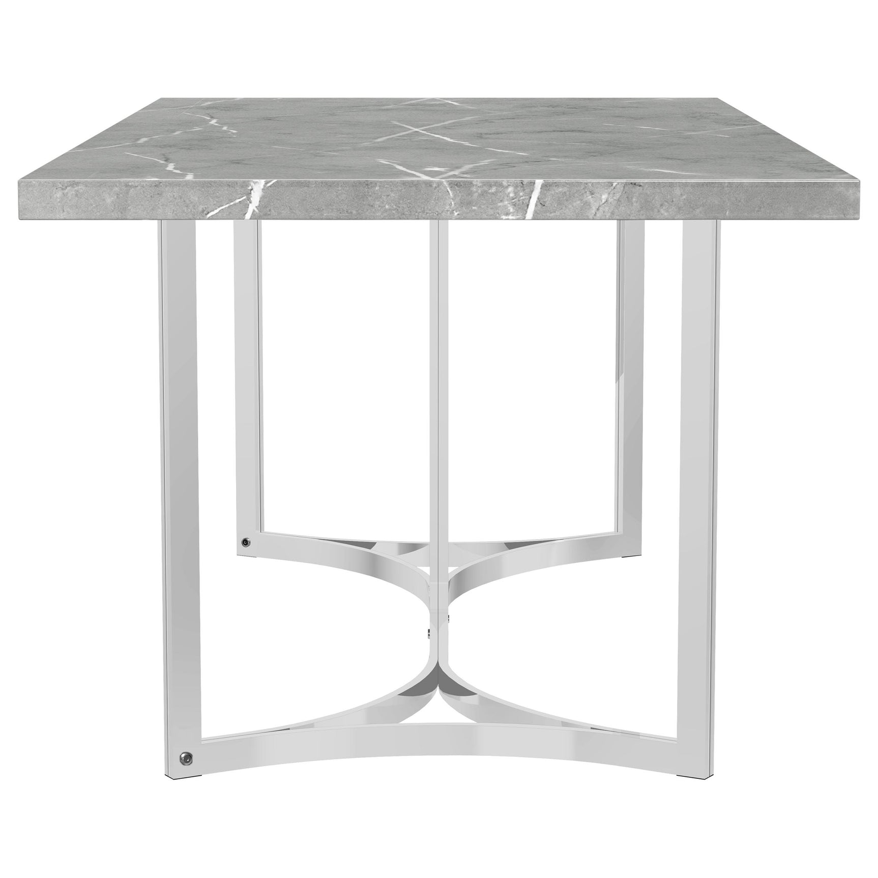 Sterling 72-inch Rectangular Dining Table Grey Faux Marble - Tampa Furniture Outlet