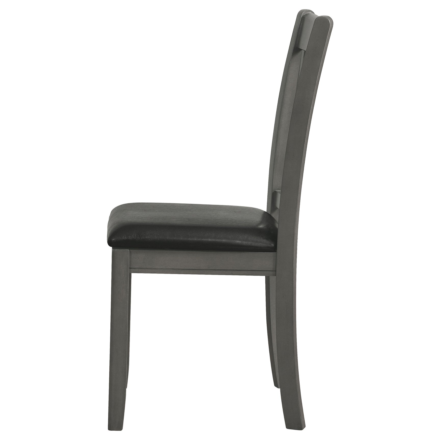 Lavon Wood Dining Side Chair Black and Medium Grey (Set of 2) - Tampa Furniture Outlet
