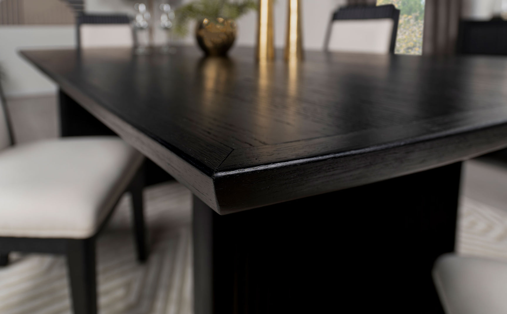 Brookmead 100-inch Extension Leaf Dining Table Black - Tampa Furniture Outlet