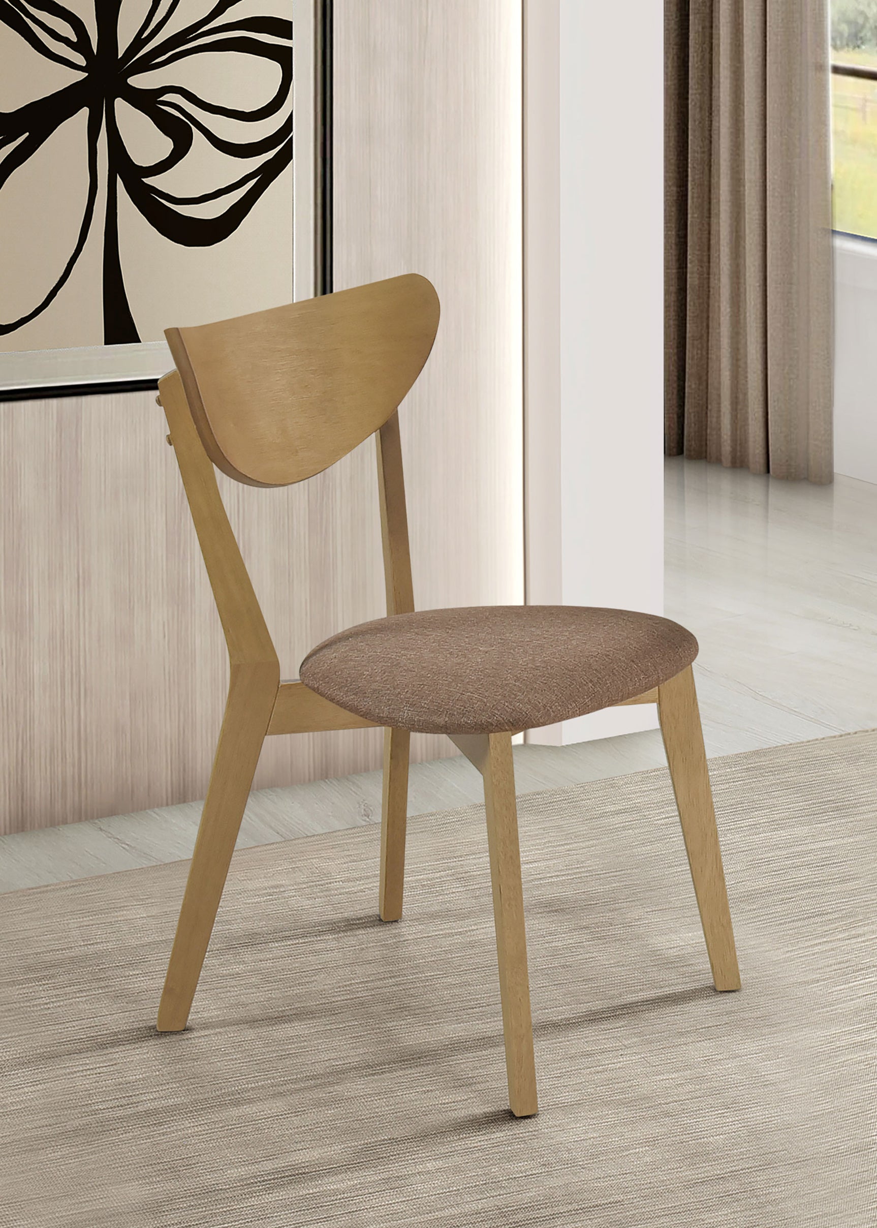 Elowen Wood Dining Side Chair Light Walnut (Set of 2) - Tampa Furniture Outlet
