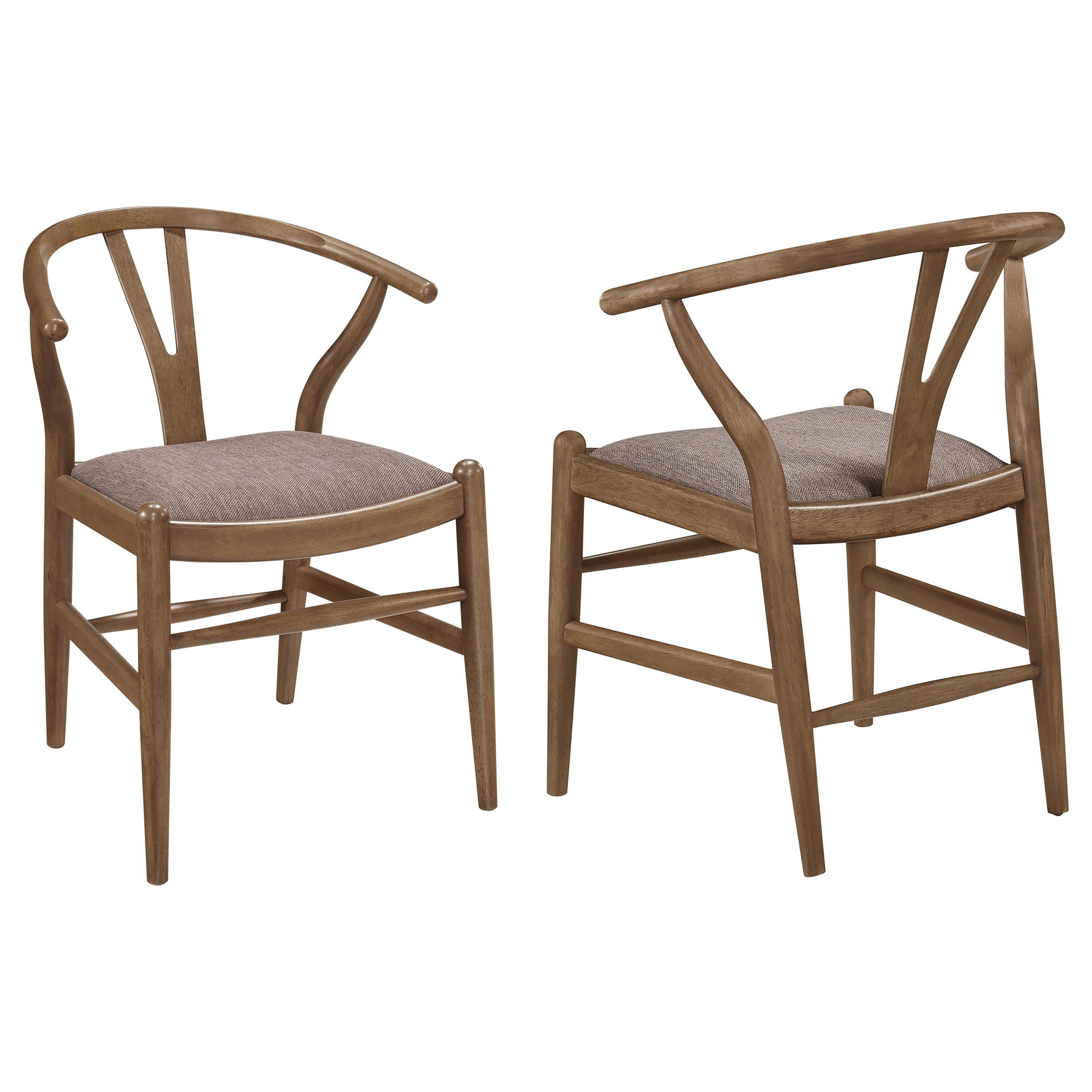 Tampa Furniture Outlet - Coaster - Dinah Wood Wishbone Dining Side Chair Walnut (Set of 2) - 108472