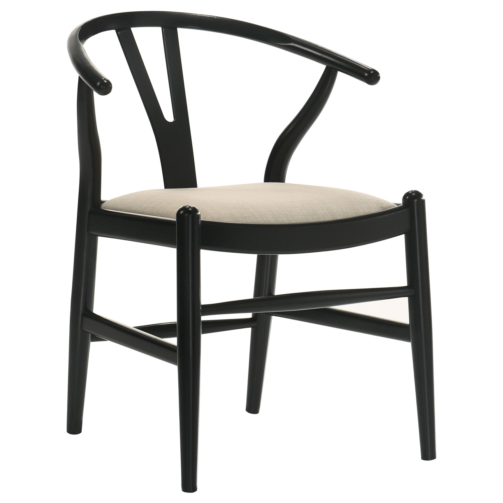 Crestmont Wood Wishbone Dining Side Chair Black (Set of 2) - Tampa Furniture Outlet