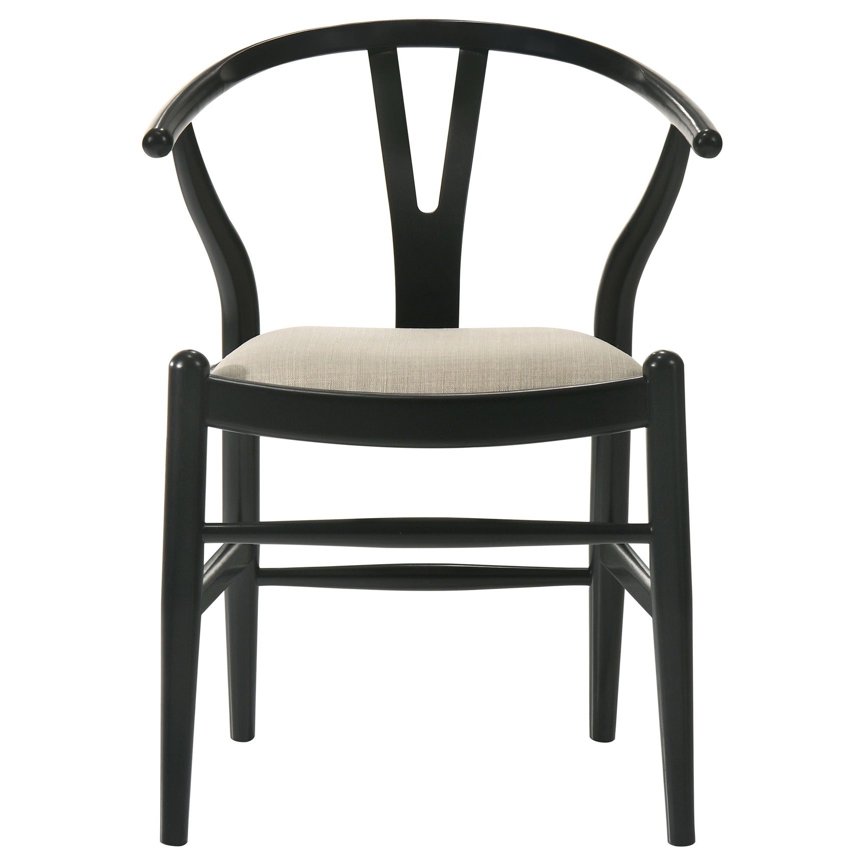Crestmont Wood Wishbone Dining Side Chair Black (Set of 2) - Tampa Furniture Outlet