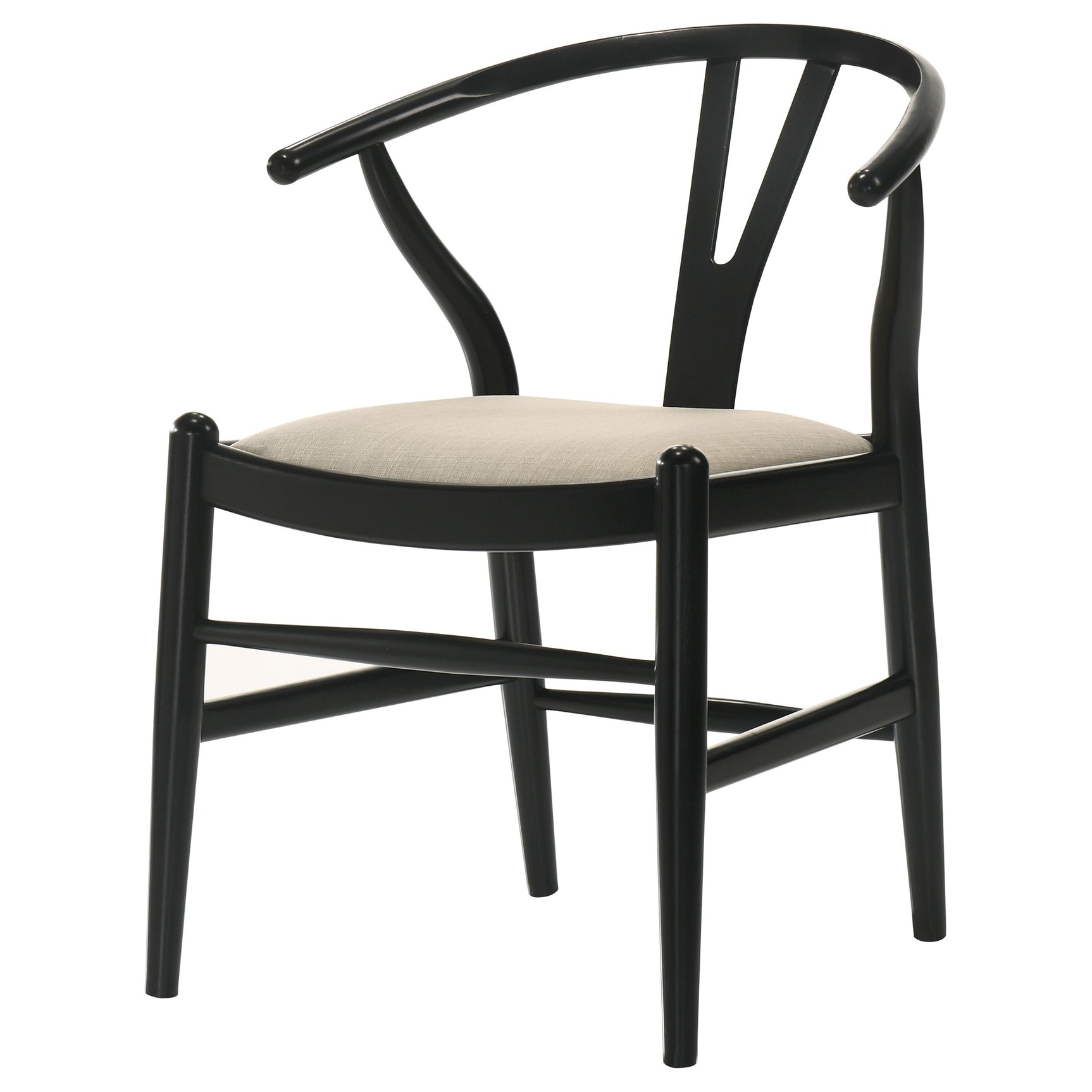 Crestmont Wood Wishbone Dining Side Chair Black (Set of 2) - Tampa Furniture Outlet