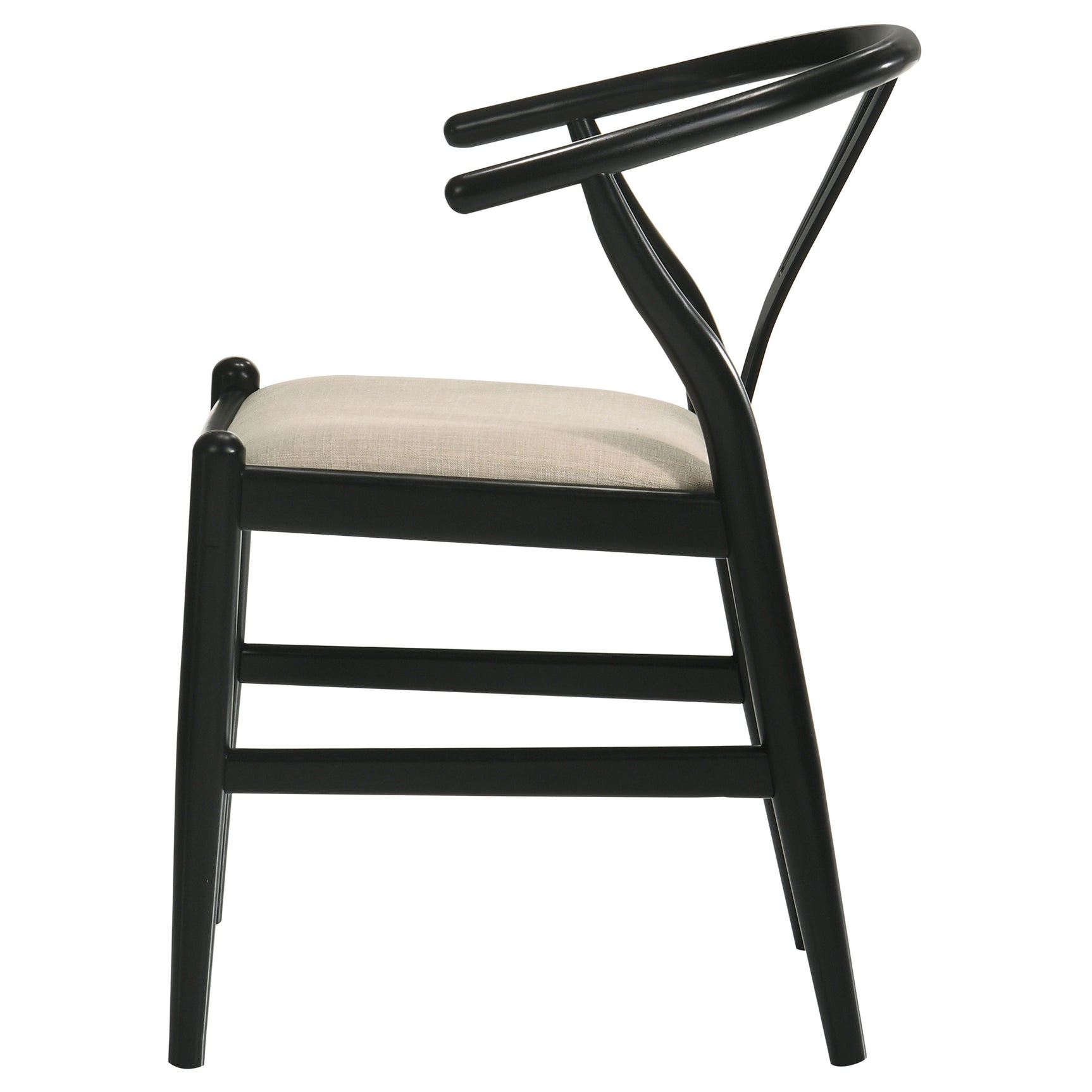 Crestmont Wood Wishbone Dining Side Chair Black (Set of 2) - Tampa Furniture Outlet