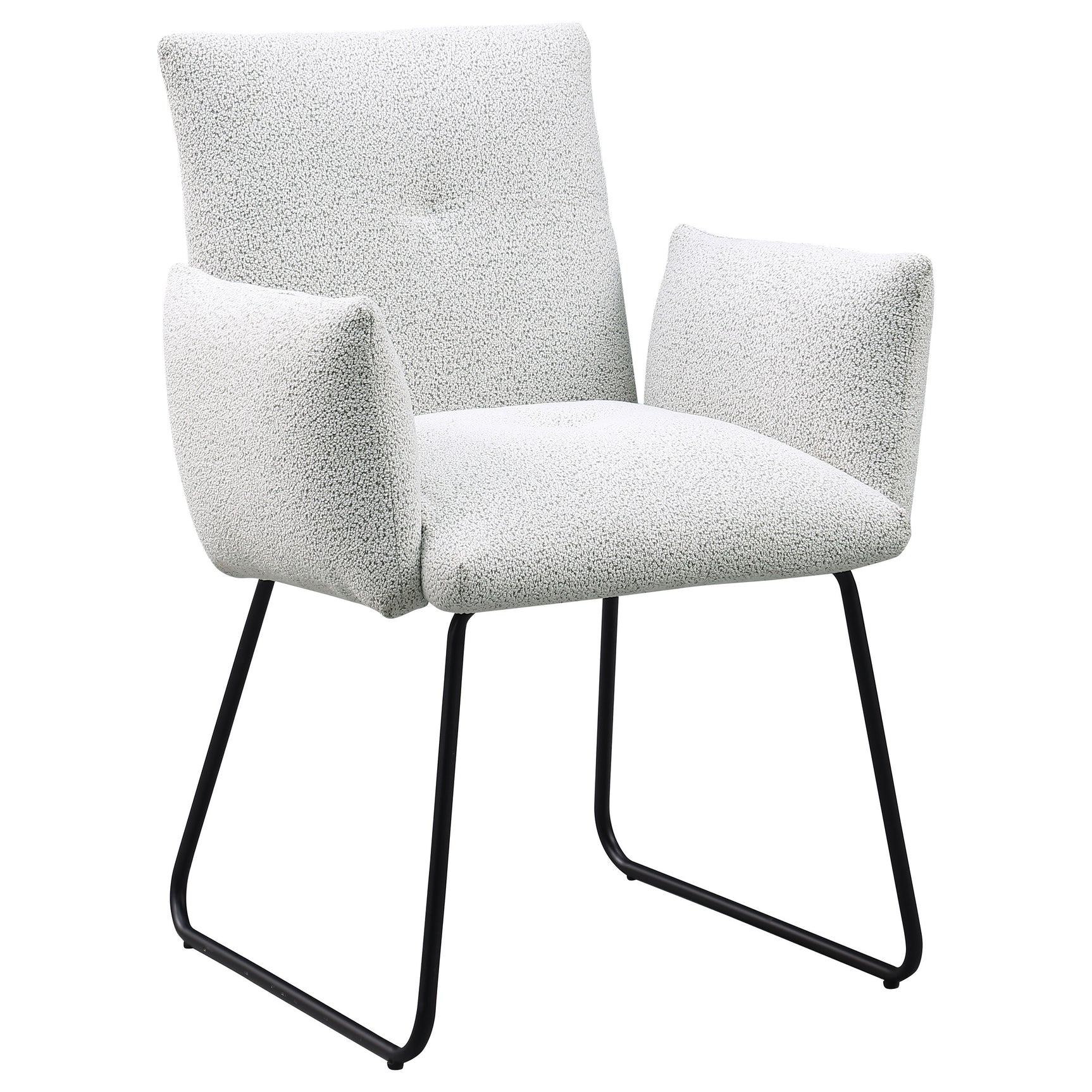Ackland Upholstered Dining Arm Chair Light Grey (Set of 2) - Tampa Furniture Outlet