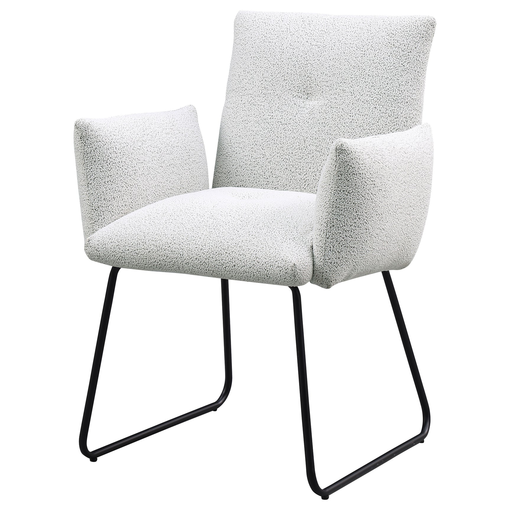 Ackland Upholstered Dining Arm Chair Light Grey (Set of 2) - Tampa Furniture Outlet