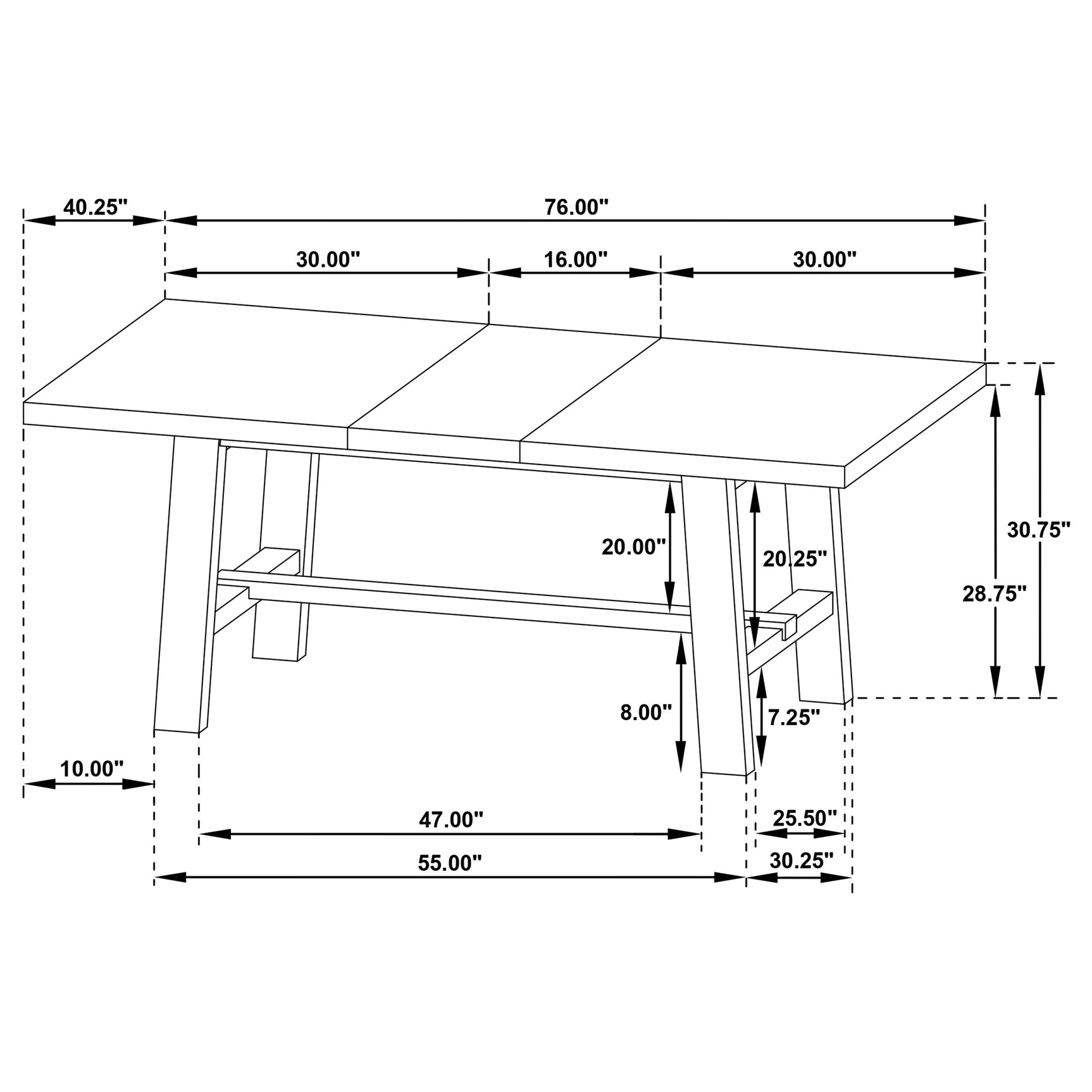 Middleton 6-piece Extension Leaf Dining Set Brown and Black - Tampa Furniture Outlet