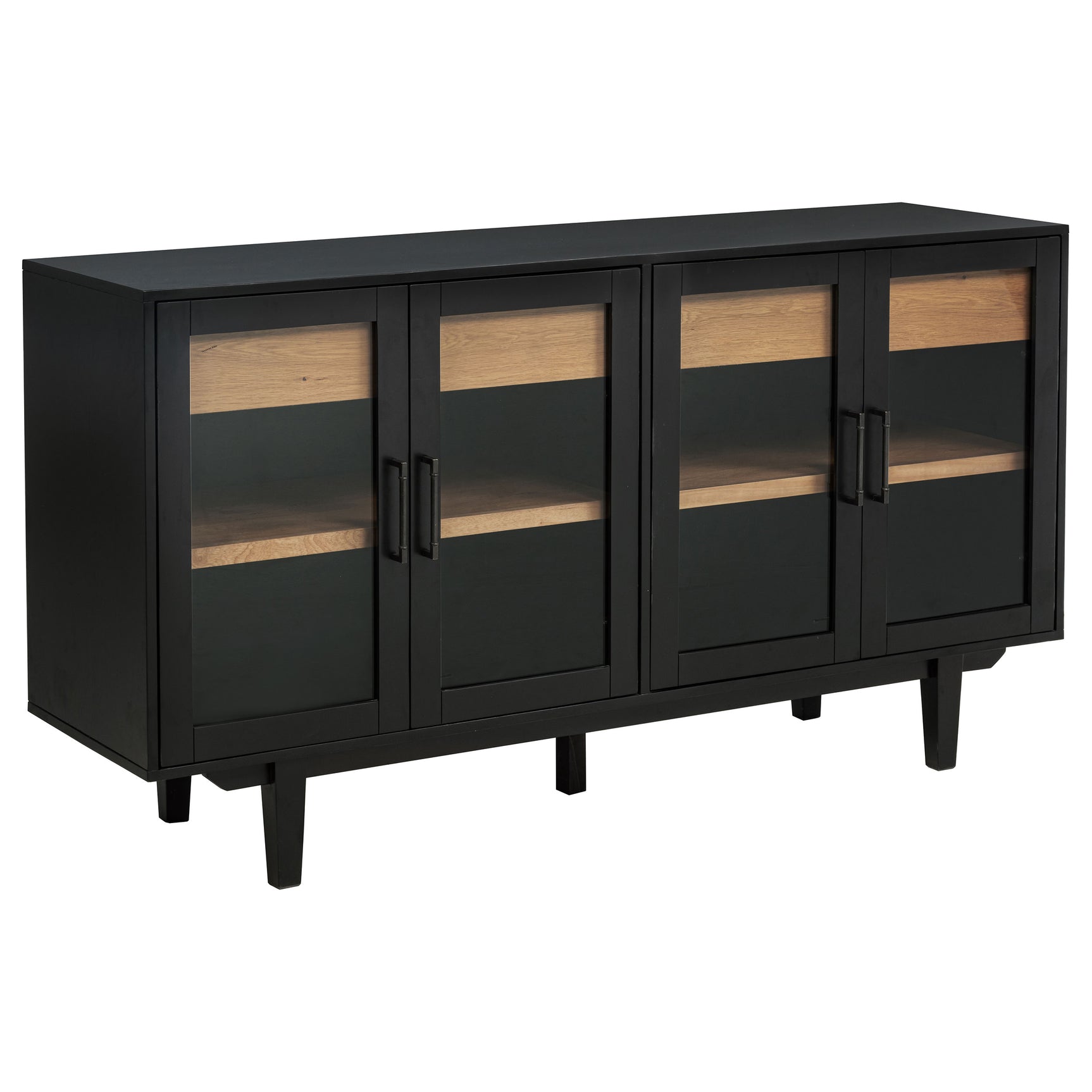 Middleton 10-piece Extension Leaf Dining Set Natural Brown and Black - Tampa Furniture Outlet