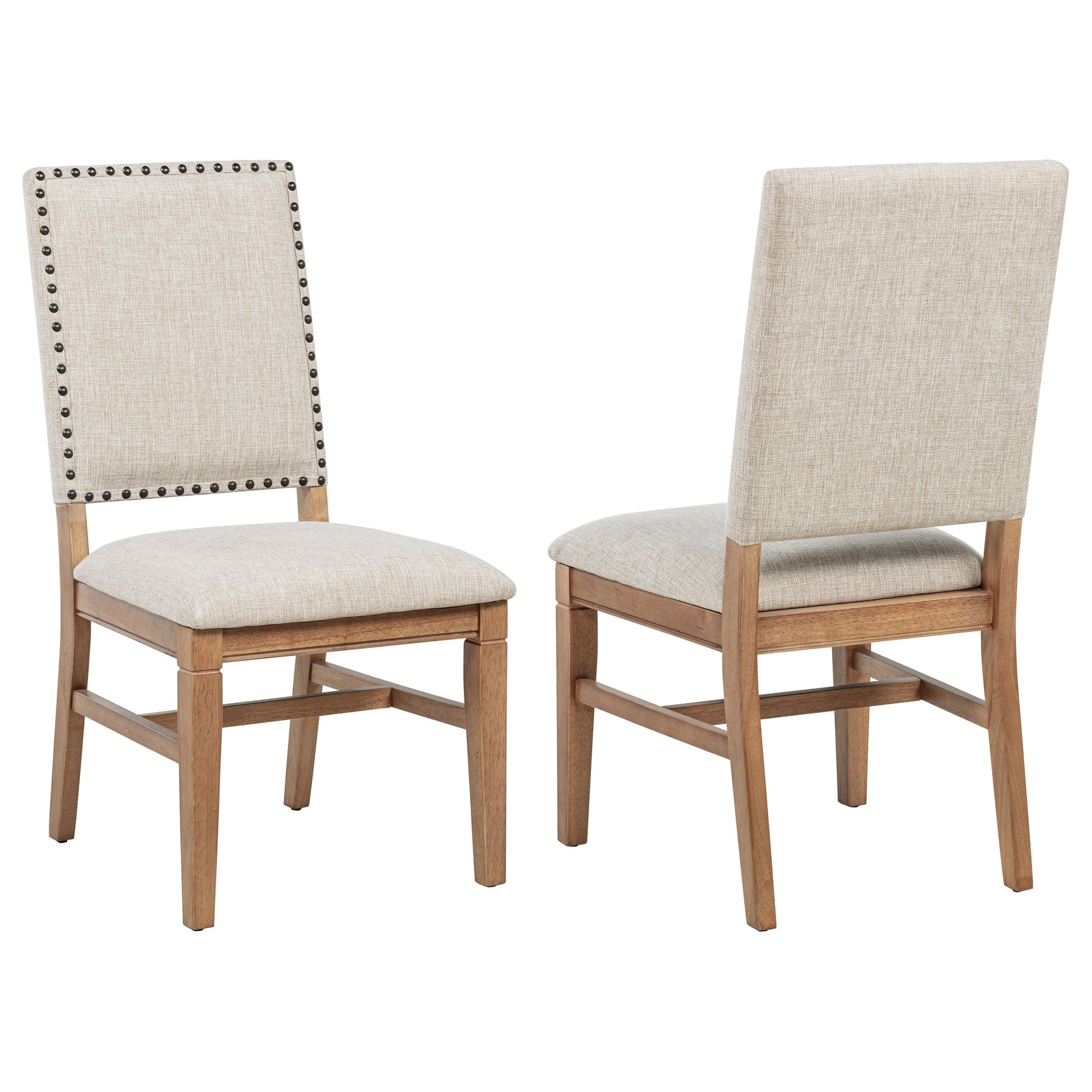 Tampa Furniture Outlet - Coaster - Middleton Upholstered Dining Side Chair Beige (Set of 2) - 108542