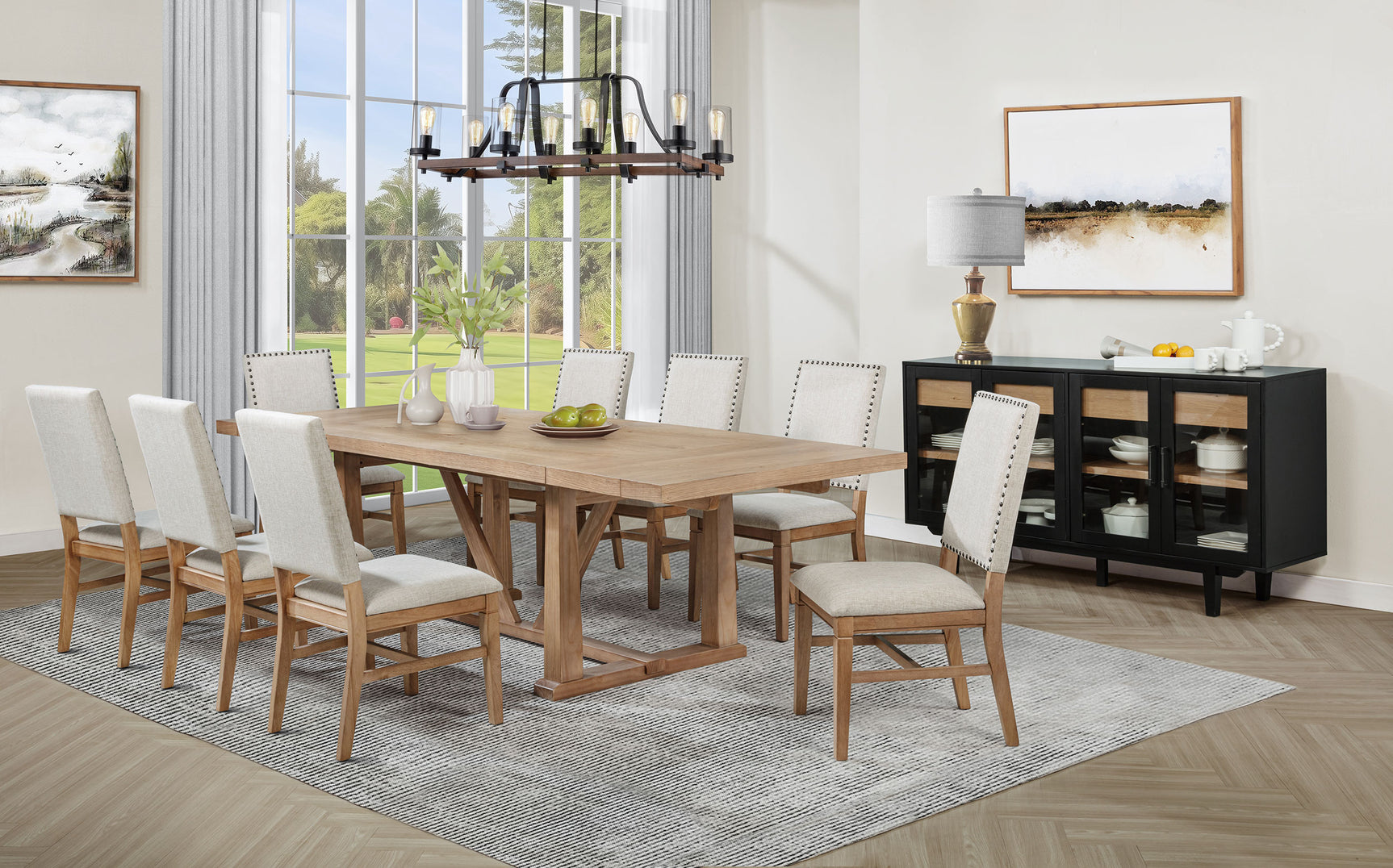 Middleton Upholstered Dining Side Chair Beige (Set of 2) - Tampa Furniture Outlet