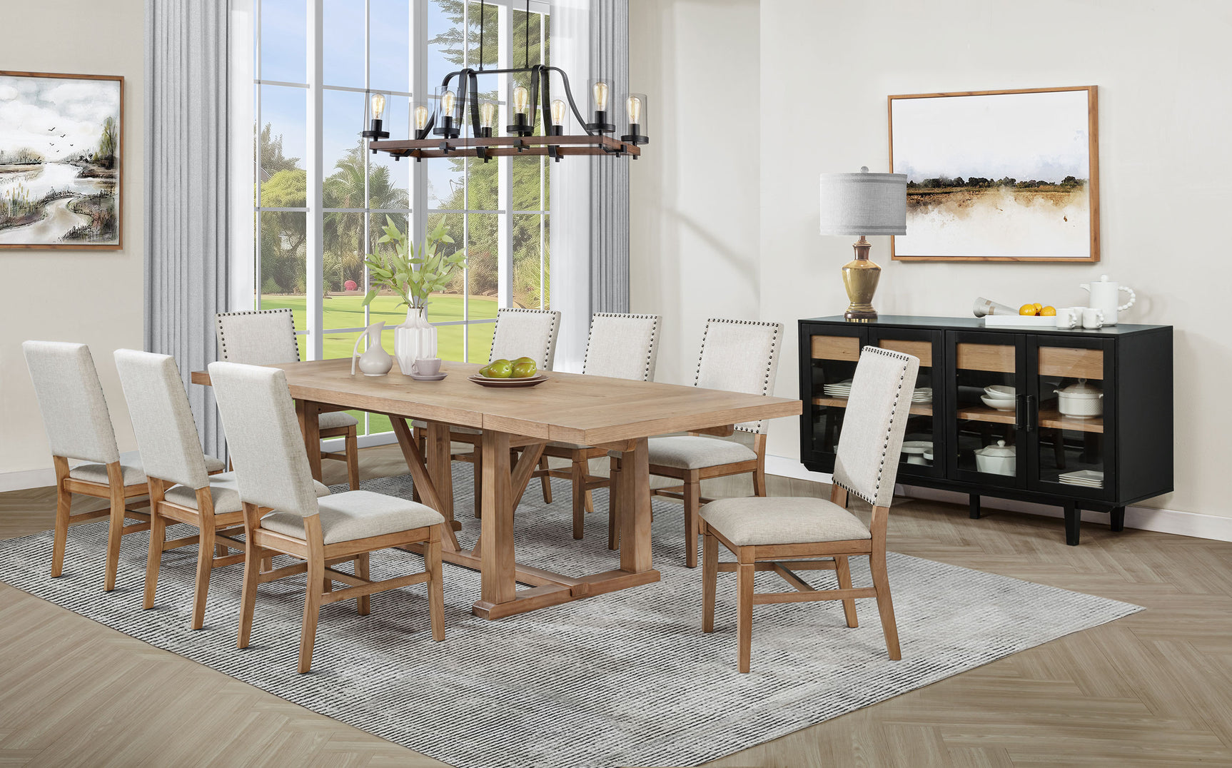 Middleton Upholstered Dining Side Chair Beige (Set of 2)