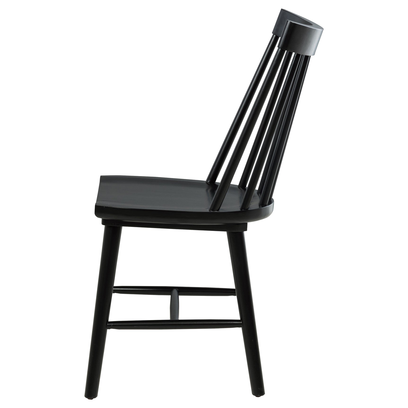 Middleton Solid Wood Dining Side Chair Black (Set of 2) - Tampa Furniture Outlet