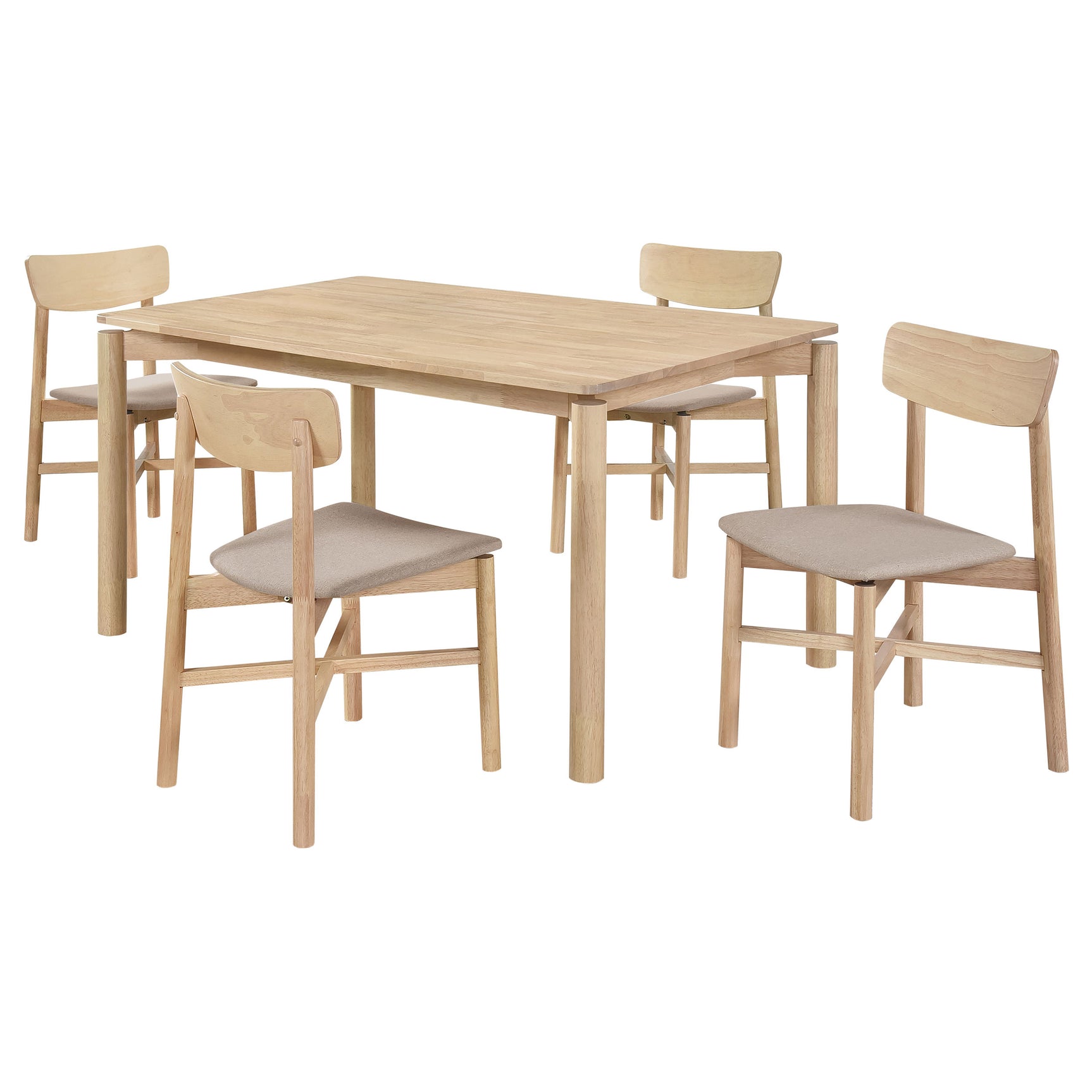 Parkridge 5-piece 59-inch Wood Dining Set White Washed - Tampa Furniture Outlet