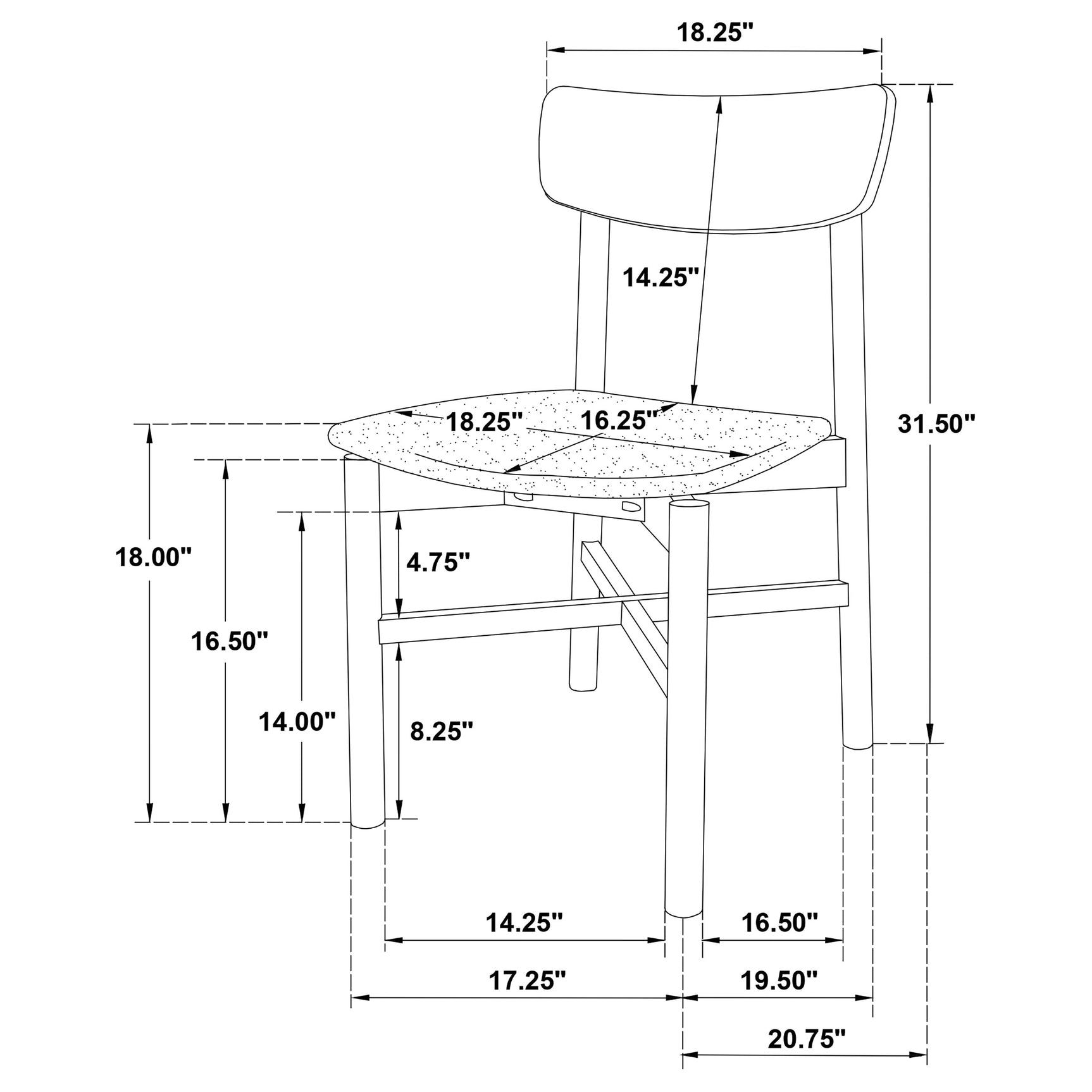 Parkridge 5-piece 59-inch Wood Dining Set White Washed - Tampa Furniture Outlet