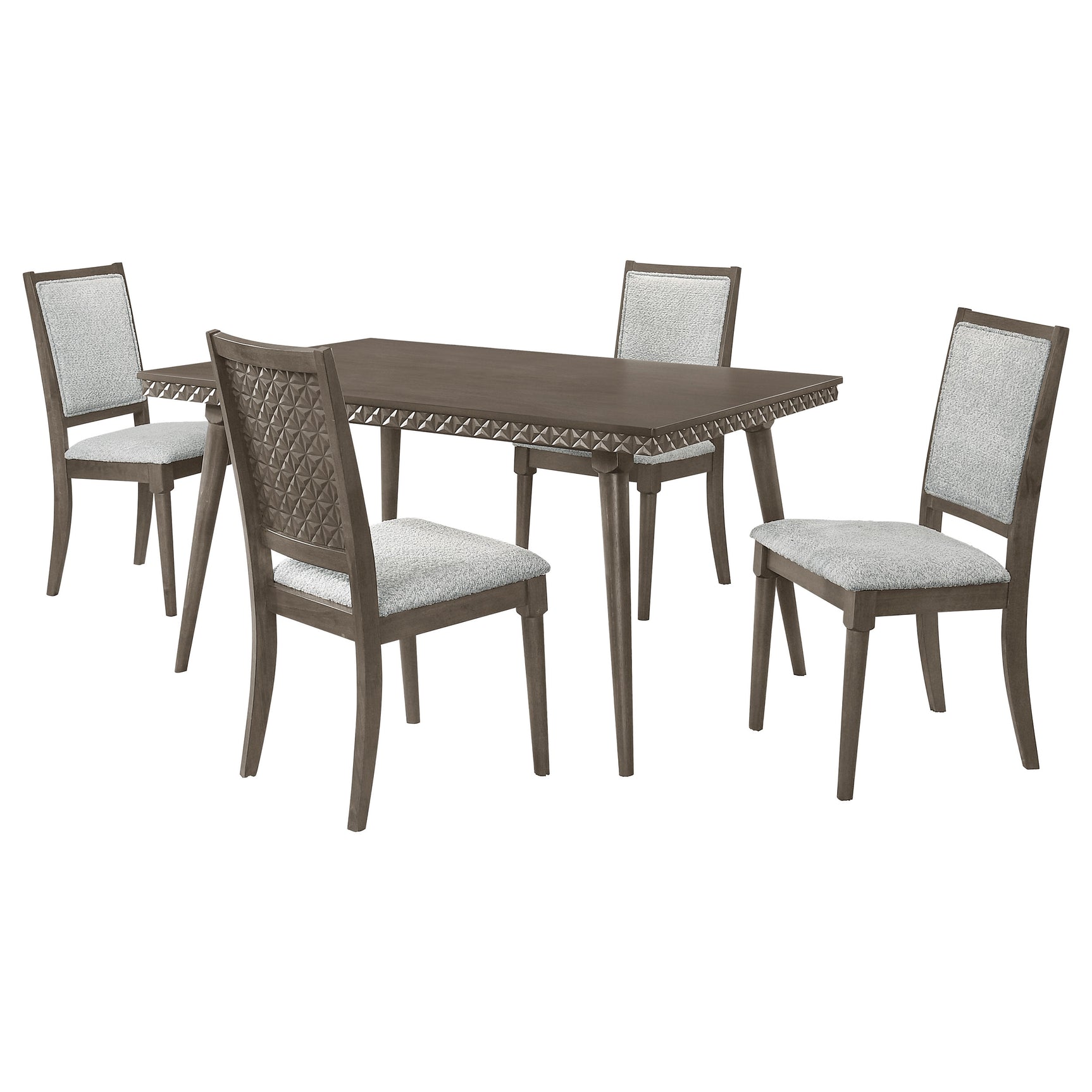 Onslow 5-piece 59-inch Rectangular Dining Set Dark Brown - Tampa Furniture Outlet