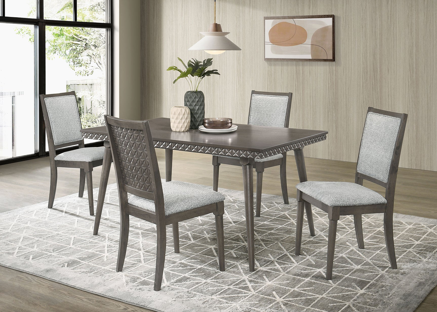 Onslow 59-inch Rectangular Wood Dining Table Dark Brown - Tampa Furniture Outlet