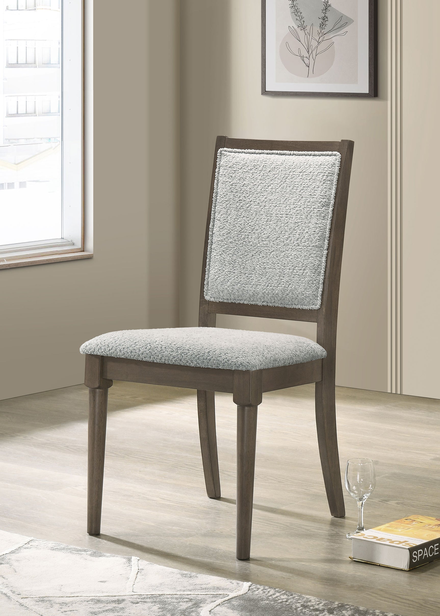 Onslow Upholstered Dining Side Chair Dark Brown (Set of 2) - Tampa Furniture Outlet