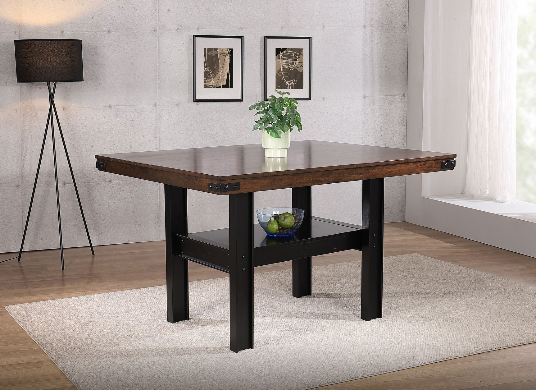 Patterson 60-inch Counter Height Dining Table Mango Oak - Tampa Furniture Outlet