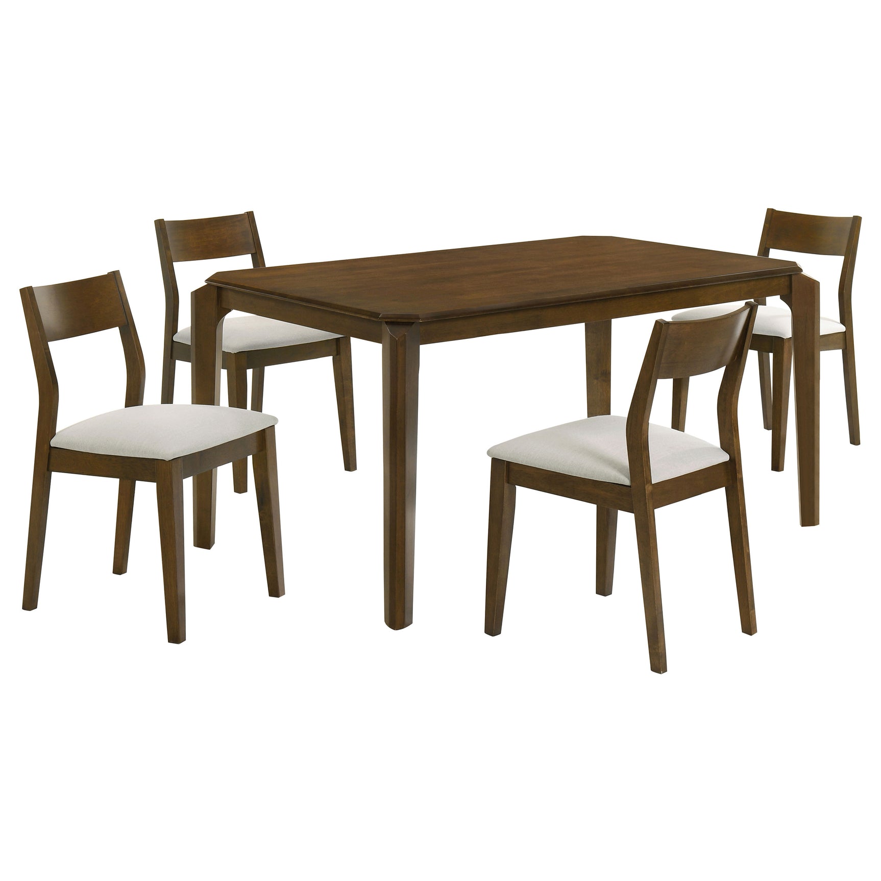 Almonte 5-piece 59-inch Rectangular Dining Set Dark Brown - Tampa Furniture Outlet
