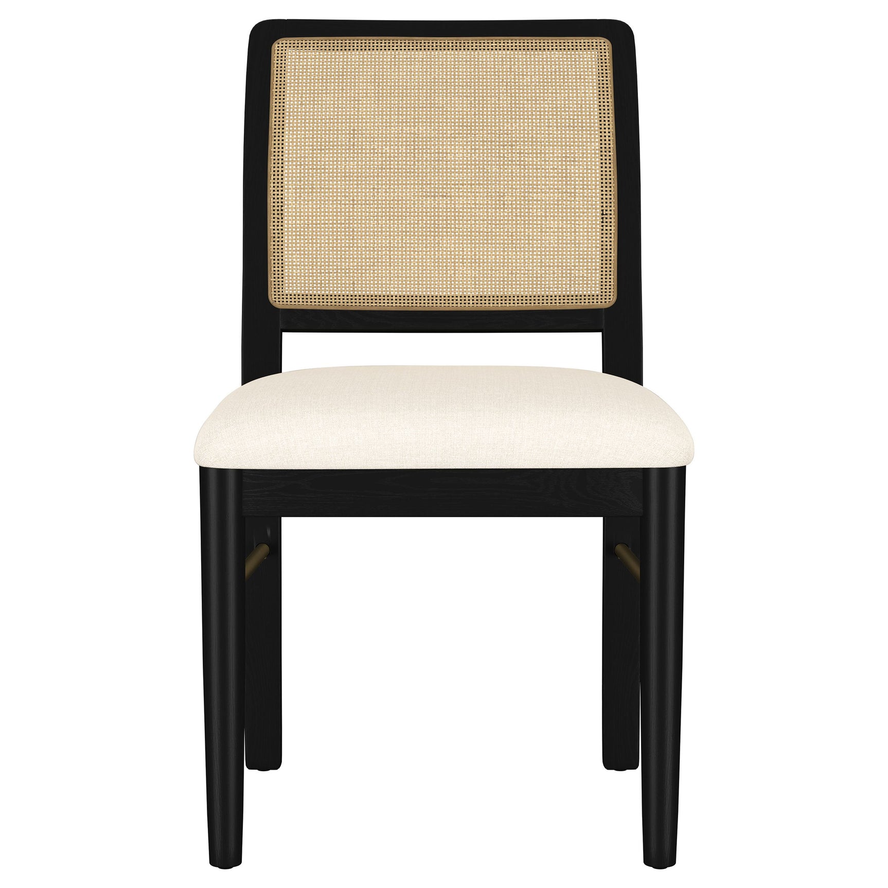 Arini Rattan Cane Dining Side Chair Black (Set of 2) - Tampa Furniture Outlet