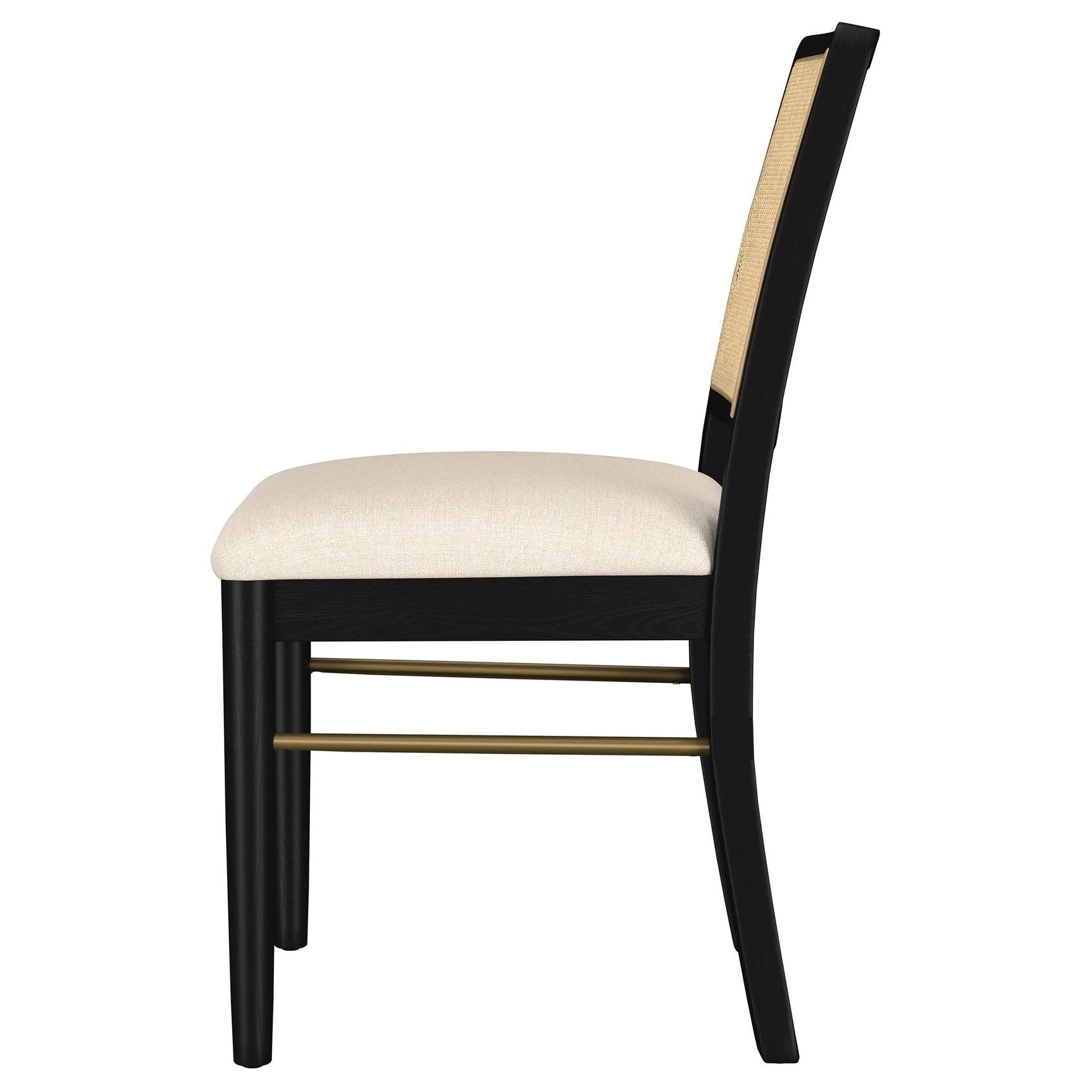 Arini Rattan Cane Dining Side Chair Black (Set of 2) - Tampa Furniture Outlet
