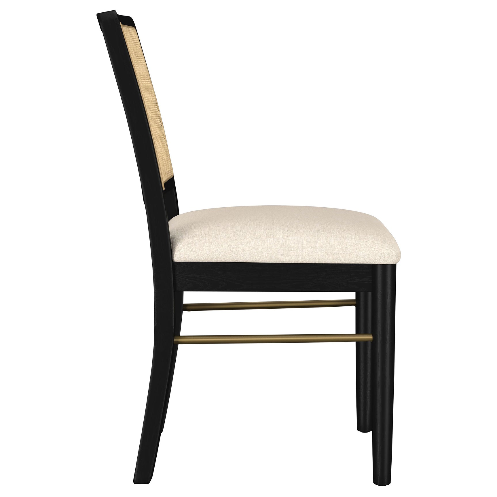 Arini Rattan Cane Dining Side Chair Black (Set of 2) - Tampa Furniture Outlet